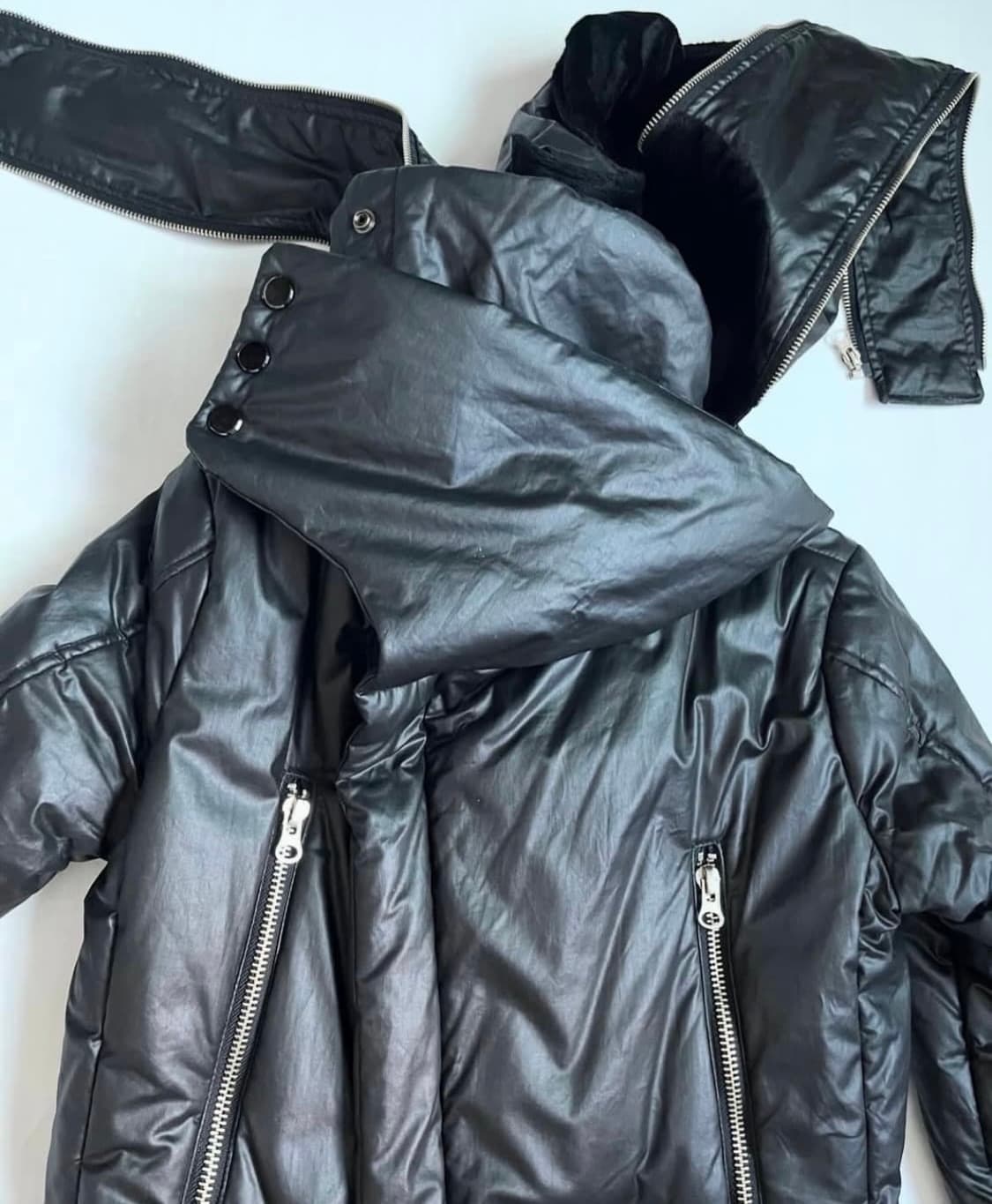 Julius style 하이넥 코팅패딩 상품이미지1