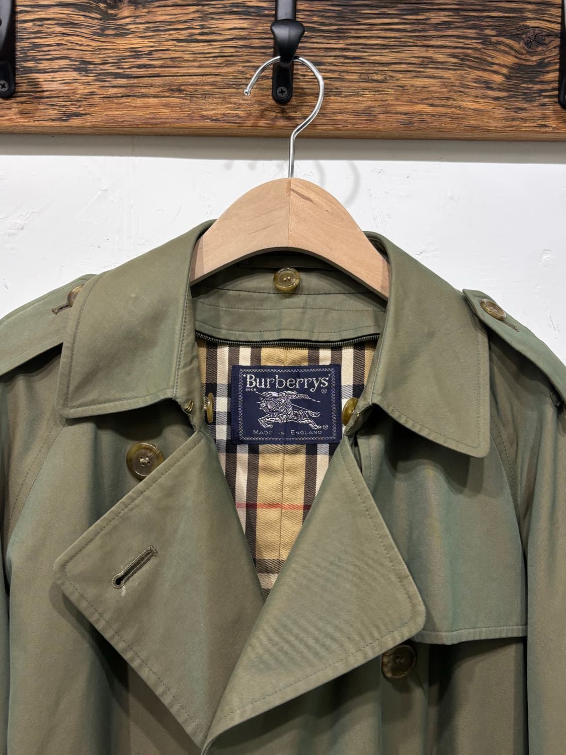 Burberry 버버리 카키 더블 카라 코트 상품이미지7