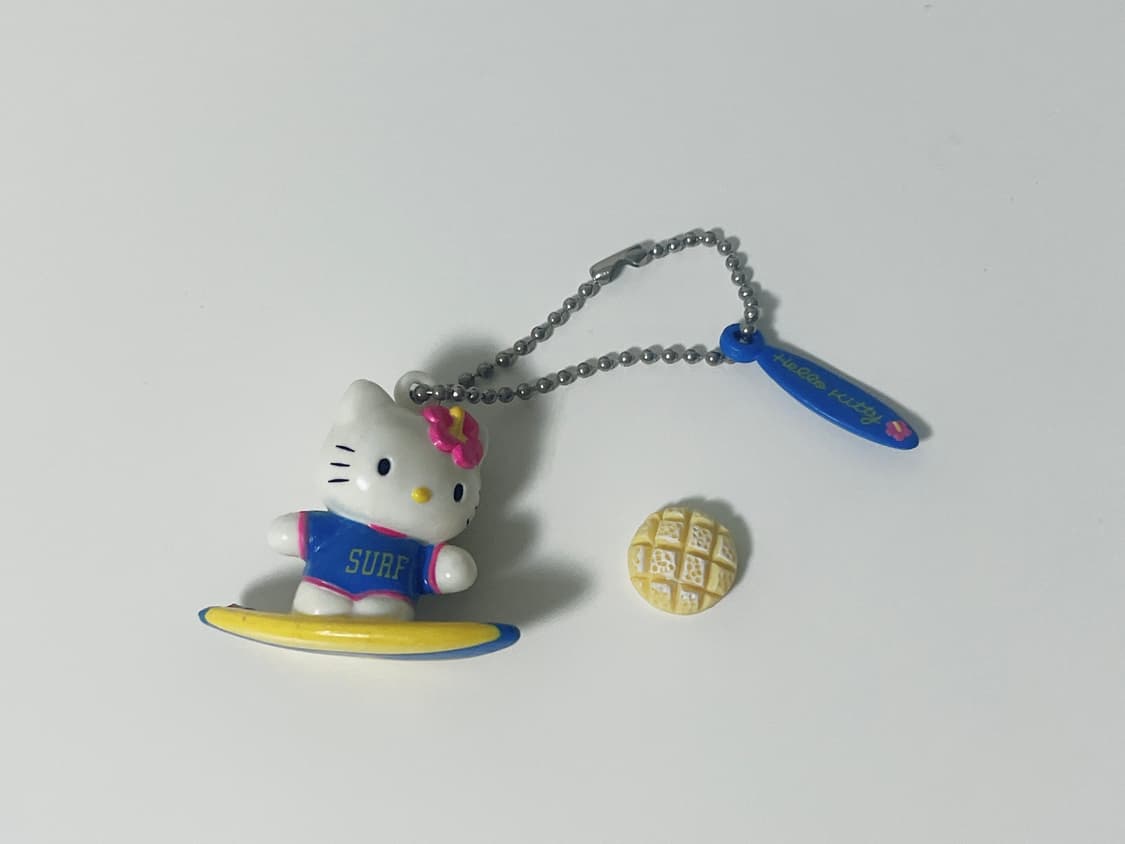 고전 서핑 키티 스크랩 키링 서핑 메론빵 파츠 상품이미지1