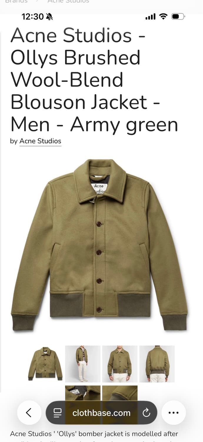 아크네 스튜디오 울 자켓 블루종 상품이미지9