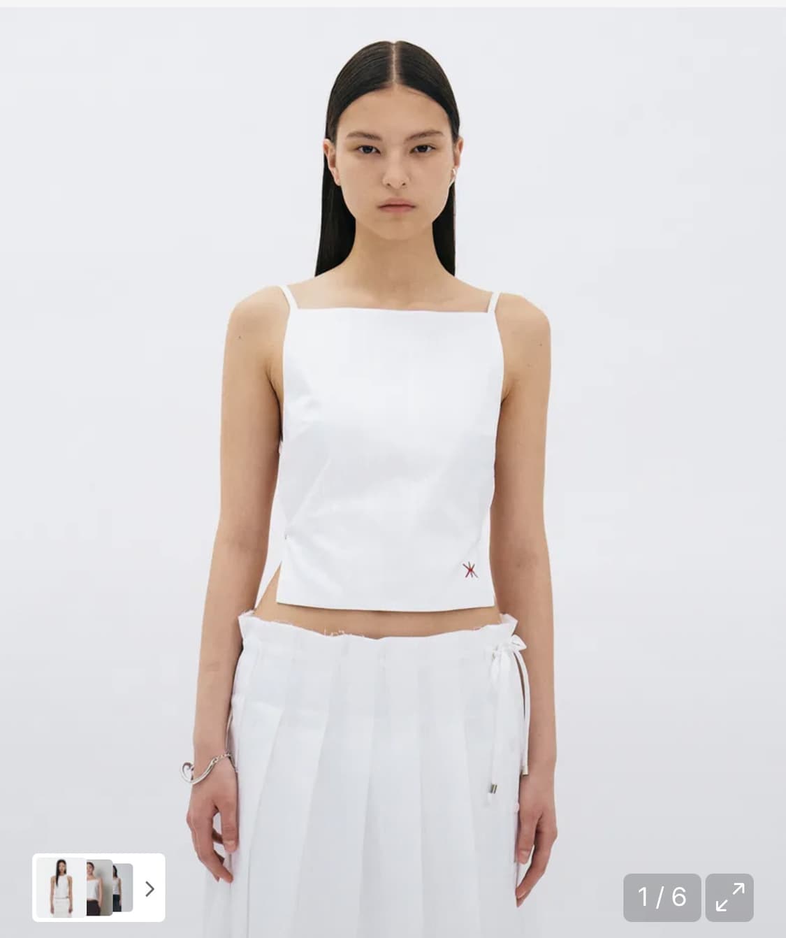 YUNSE 해치 스트링 탱크 탑 레이어드 상품이미지1