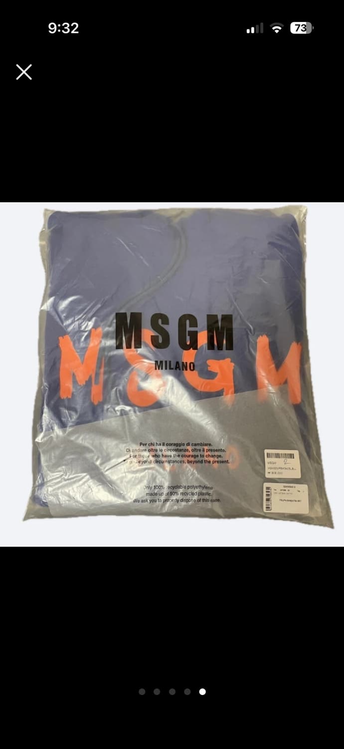 (새상품) MSGM 브러쉬 로고 후드티  상품이미지5