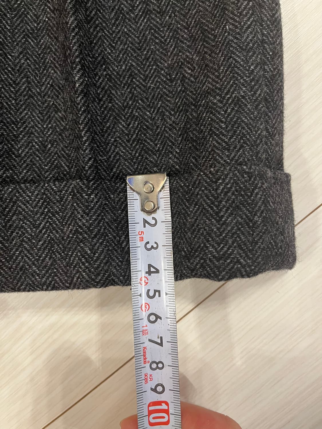 부기홀리데이 울 헤링본 팬츠 M 상품이미지9