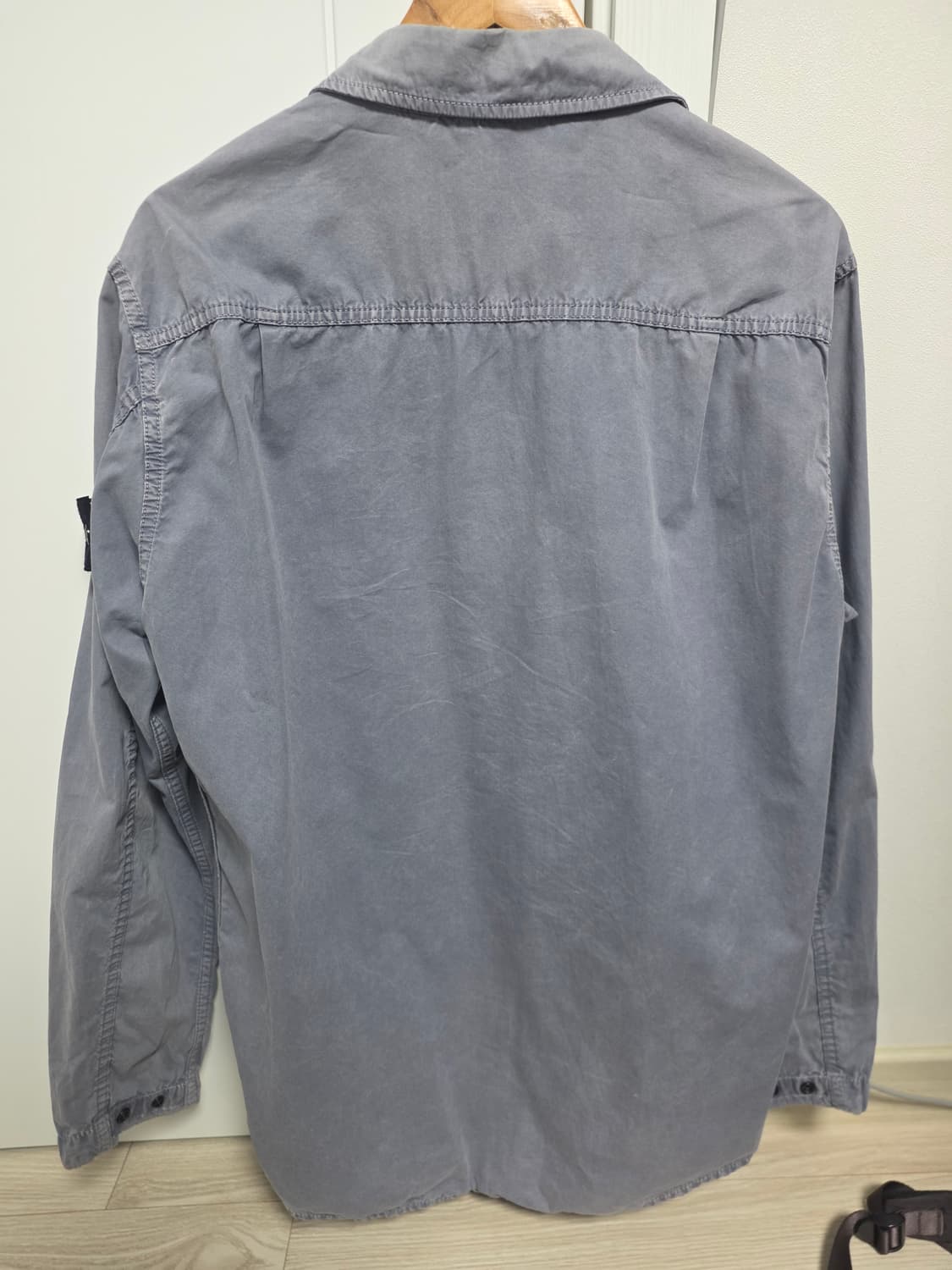 [L] 스톤아일랜드 110WN 올드이펙트 오버셔츠 파스텔 블루- 21SS 상품이미지3