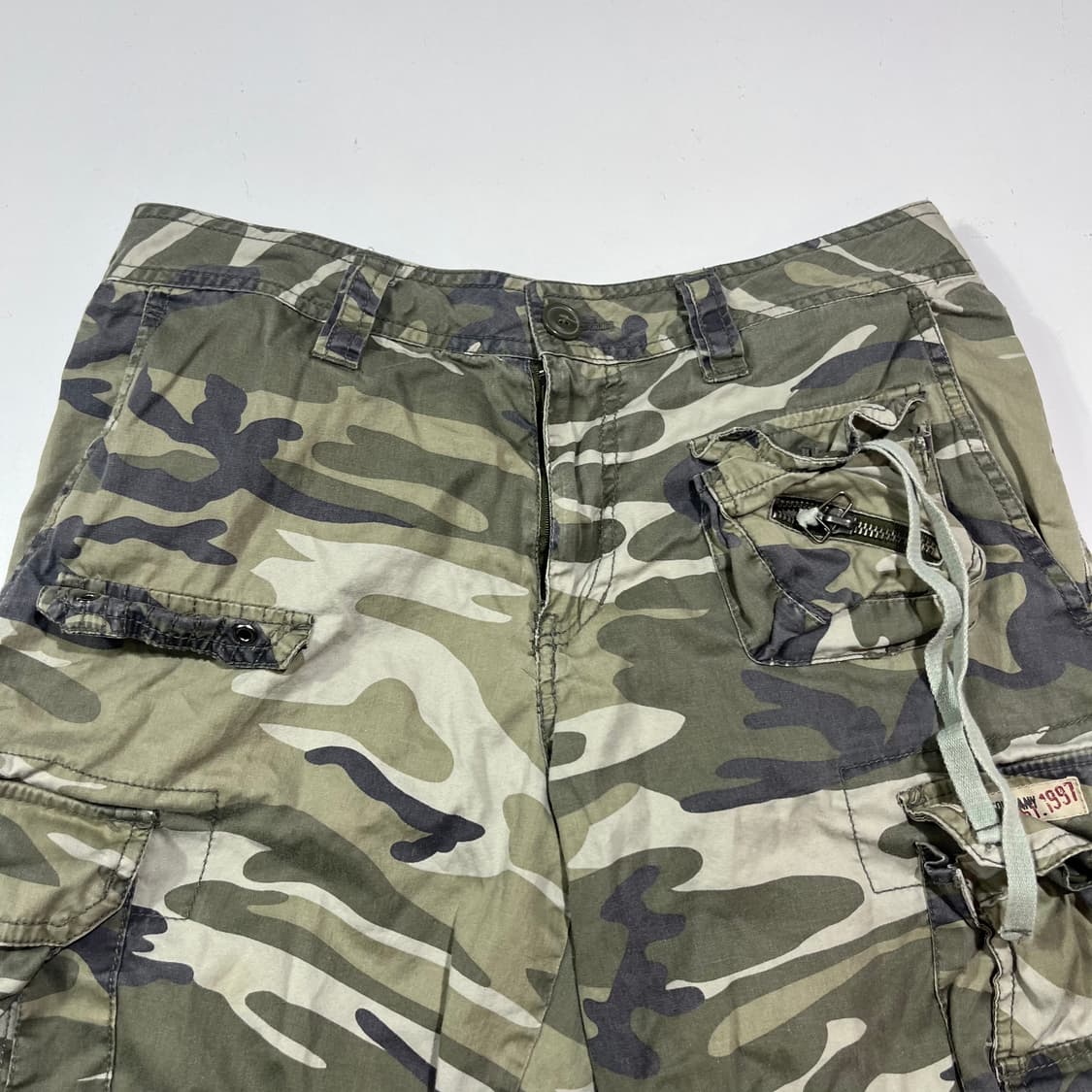 빈티지 카모 카고 하프 팬츠 상품이미지5