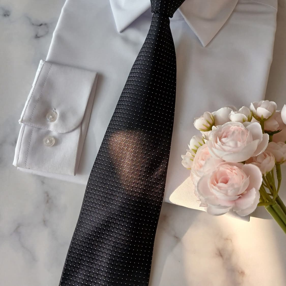 소니아리키엘 실크 블랙 미세 패턴 넥타이 9.5cm A+등급 A19144 상품이미지5