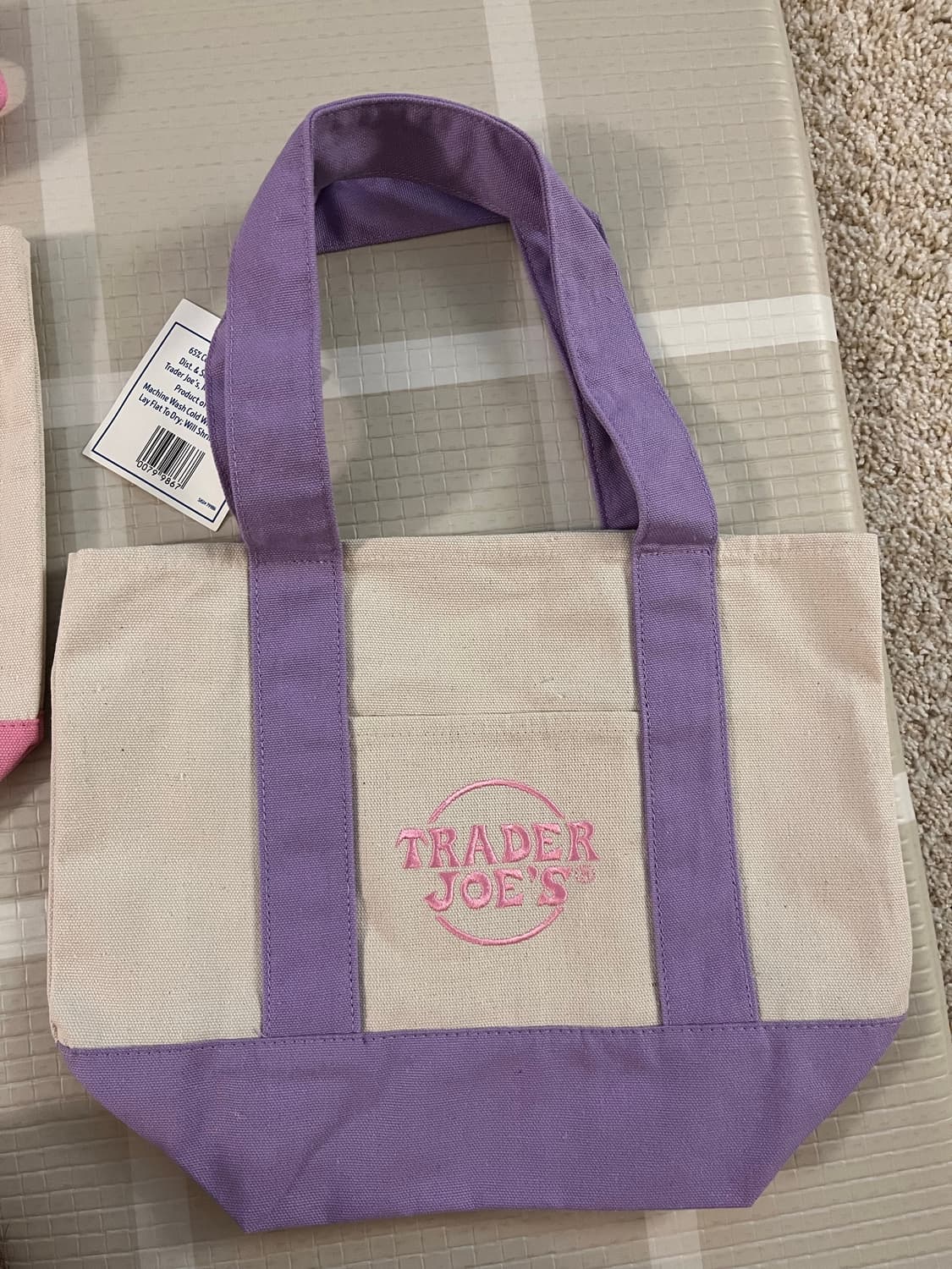 [새상품, 미국배송] 트레이더조 파스텔 미니 에코백 상품이미지5