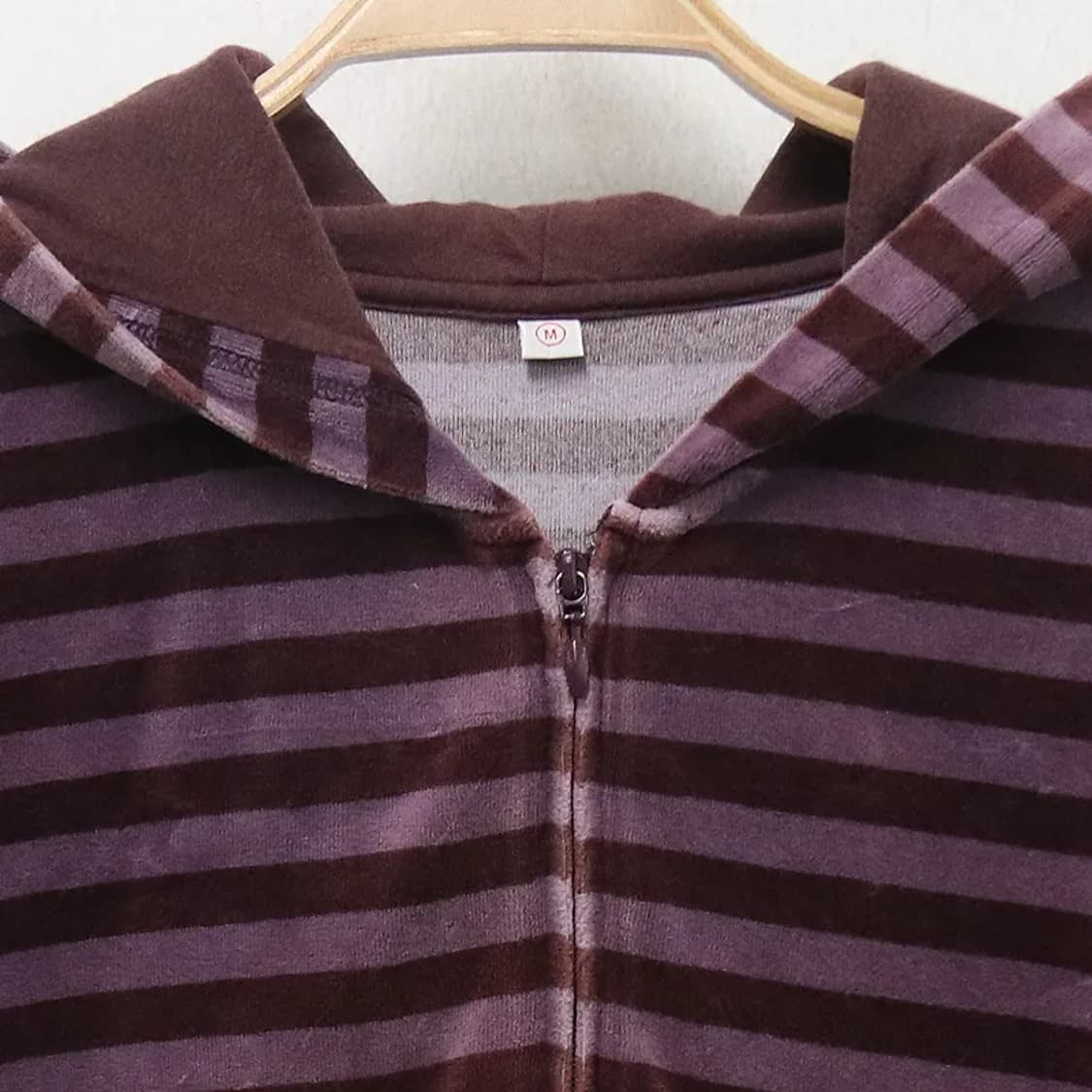 유니클로 벨벳 스트라이프 후드집업 60419 상품이미지3