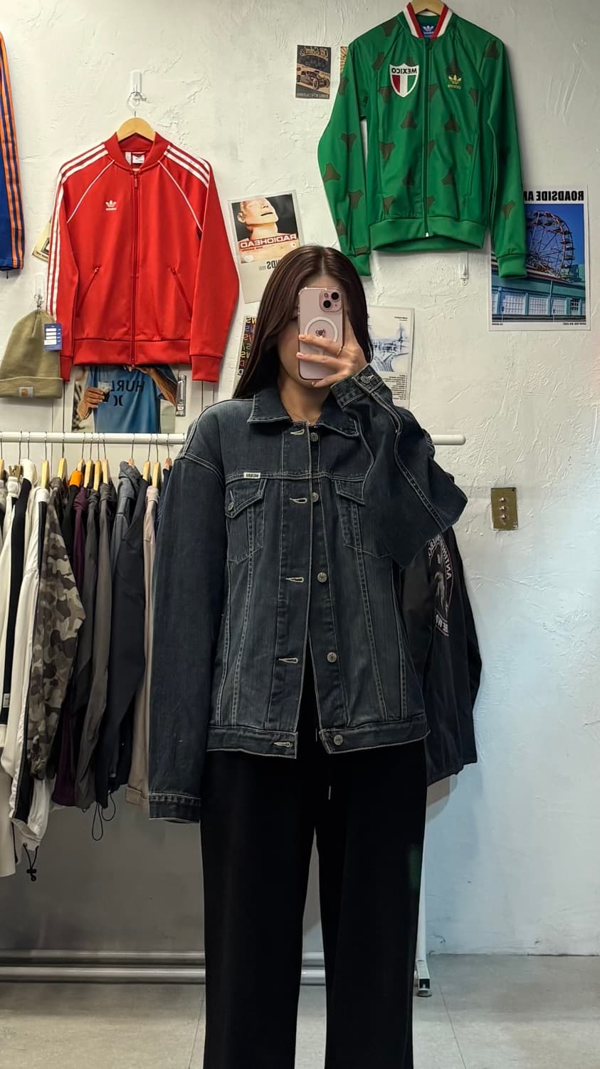 미치코 코시노 런던 90s 워싱 데님 청자켓 L 상품이미지1