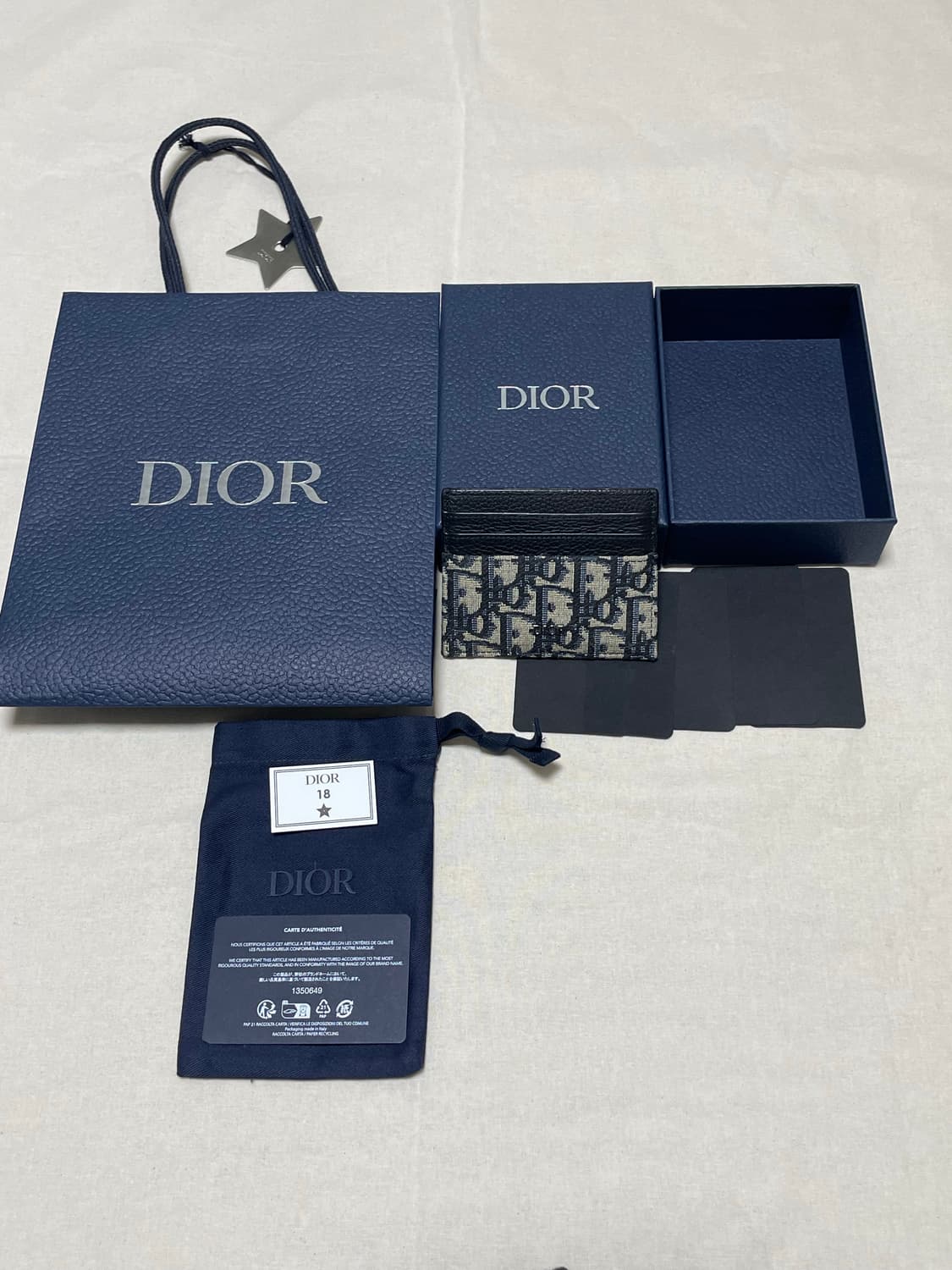 새상품급) 디올 오블리크 자카드 카드지갑 [os] 상품이미지1