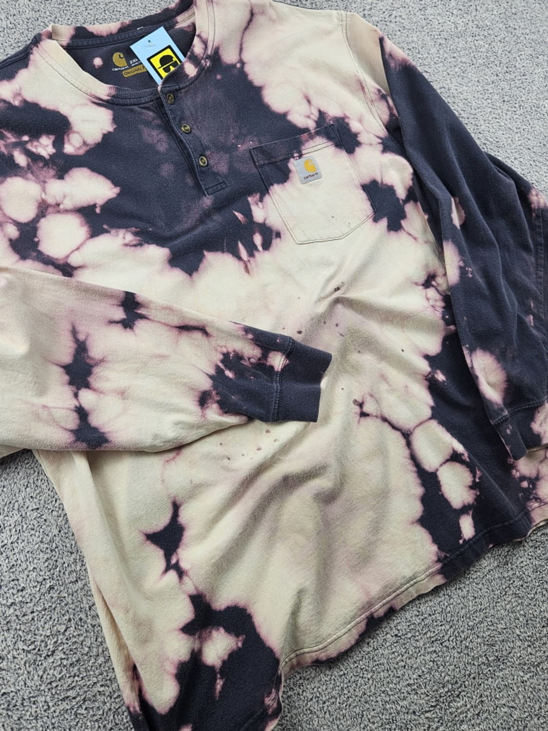 칼하트 다잉 워시드 커스텀 헨리넥 롱슬리브 ( 2XL ) / 10586 상품이미지6