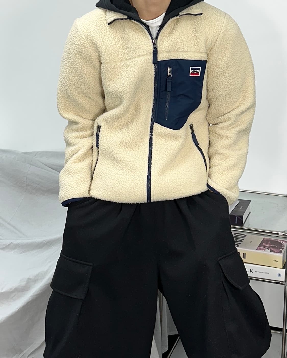 리바이스 뽀글이 플리스 자켓 S 상품이미지1