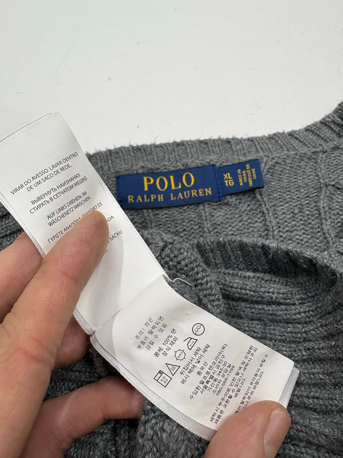 폴로 랄프로렌 그레이 케이블 니트 상품이미지6