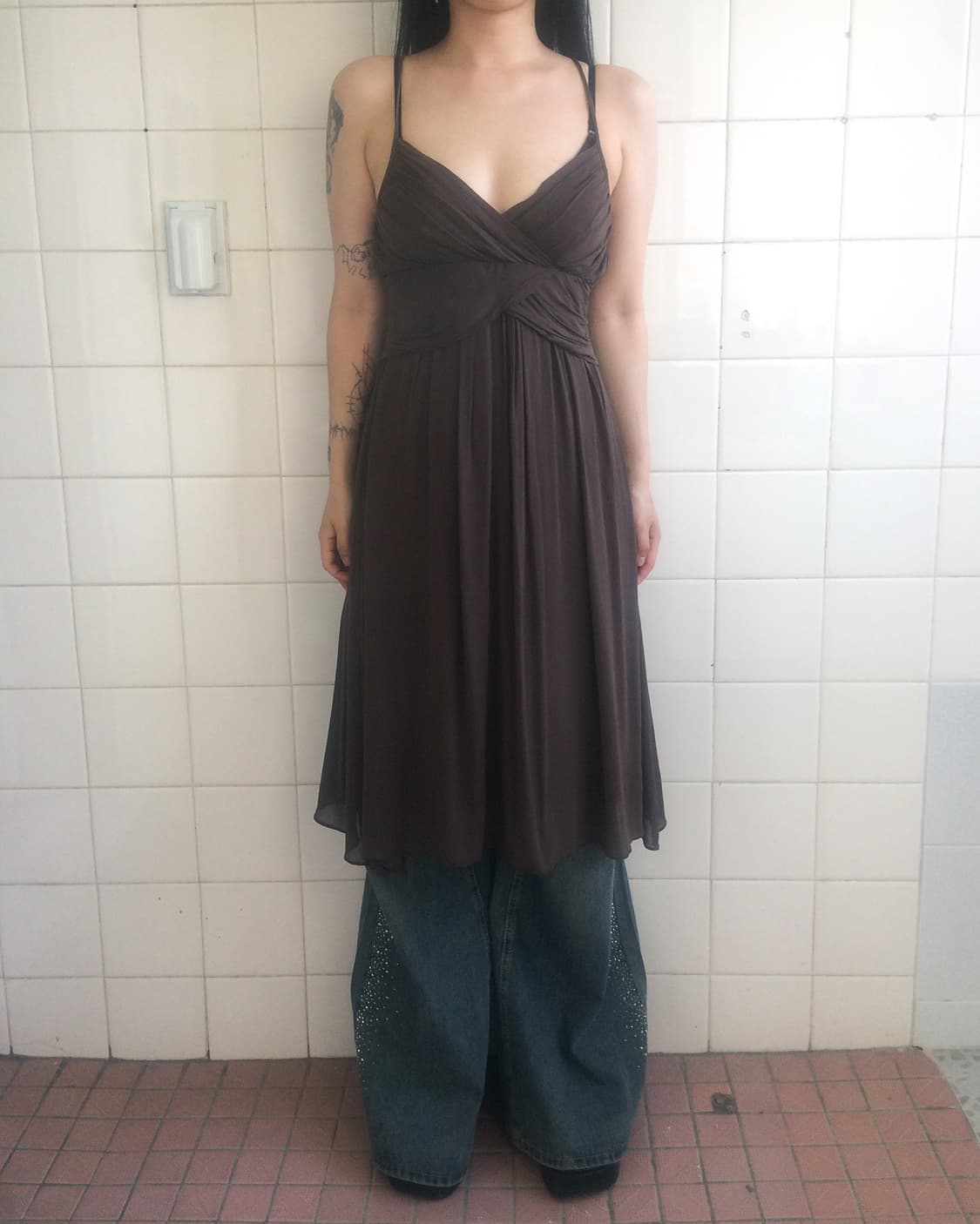 Shirring sleeveless onepiece 상품이미지1