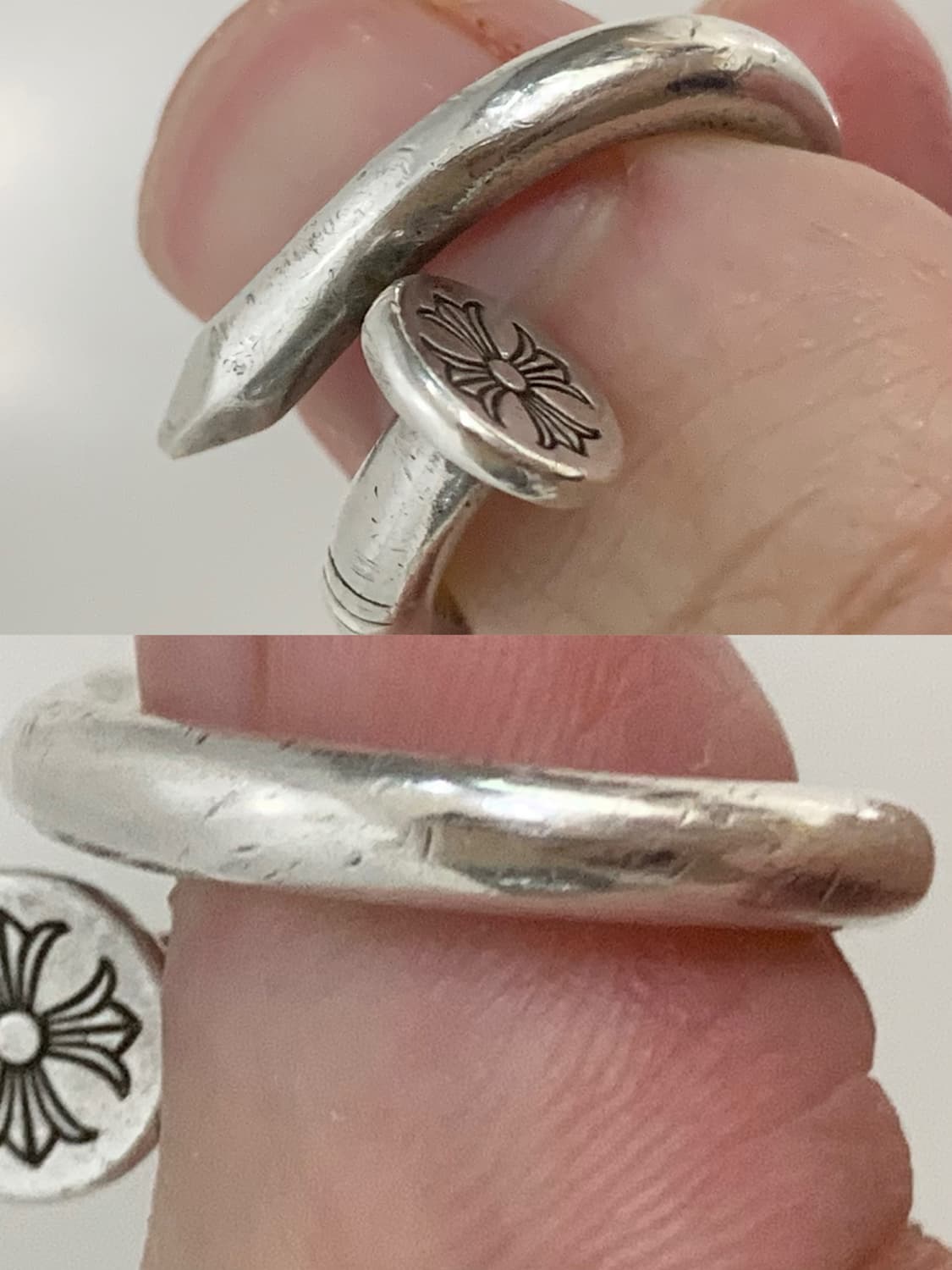 [US 4] 크롬하츠 플랫 네일링 못반지 상품이미지4