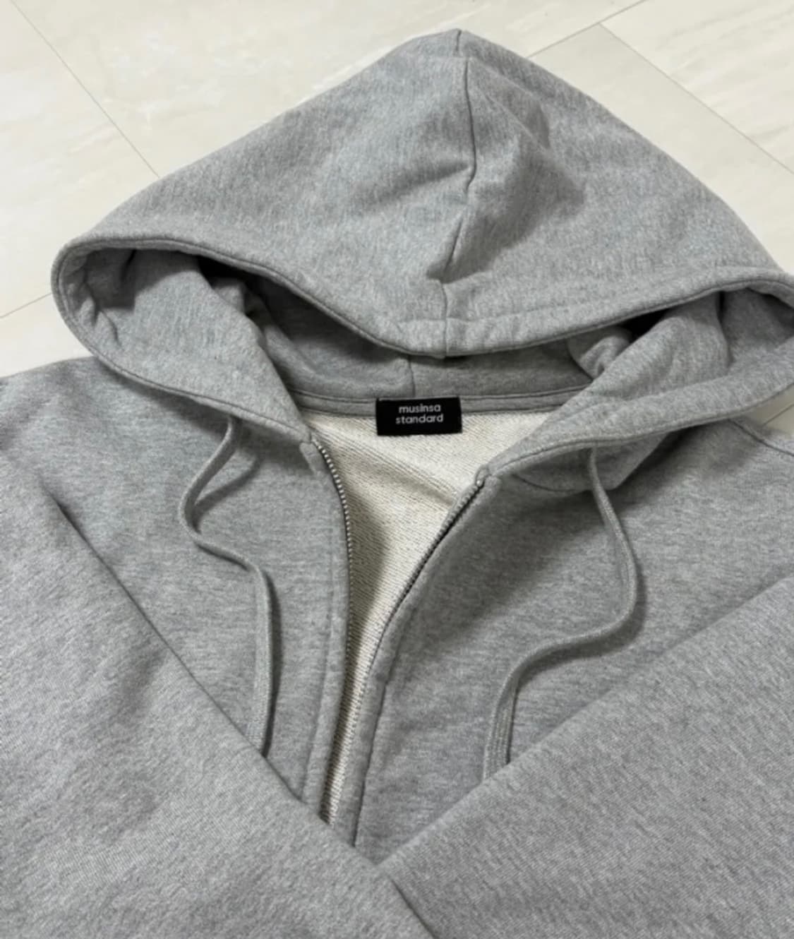 무탠다드 헤비웨이트 후드집업 그레이 2XL 상품이미지1