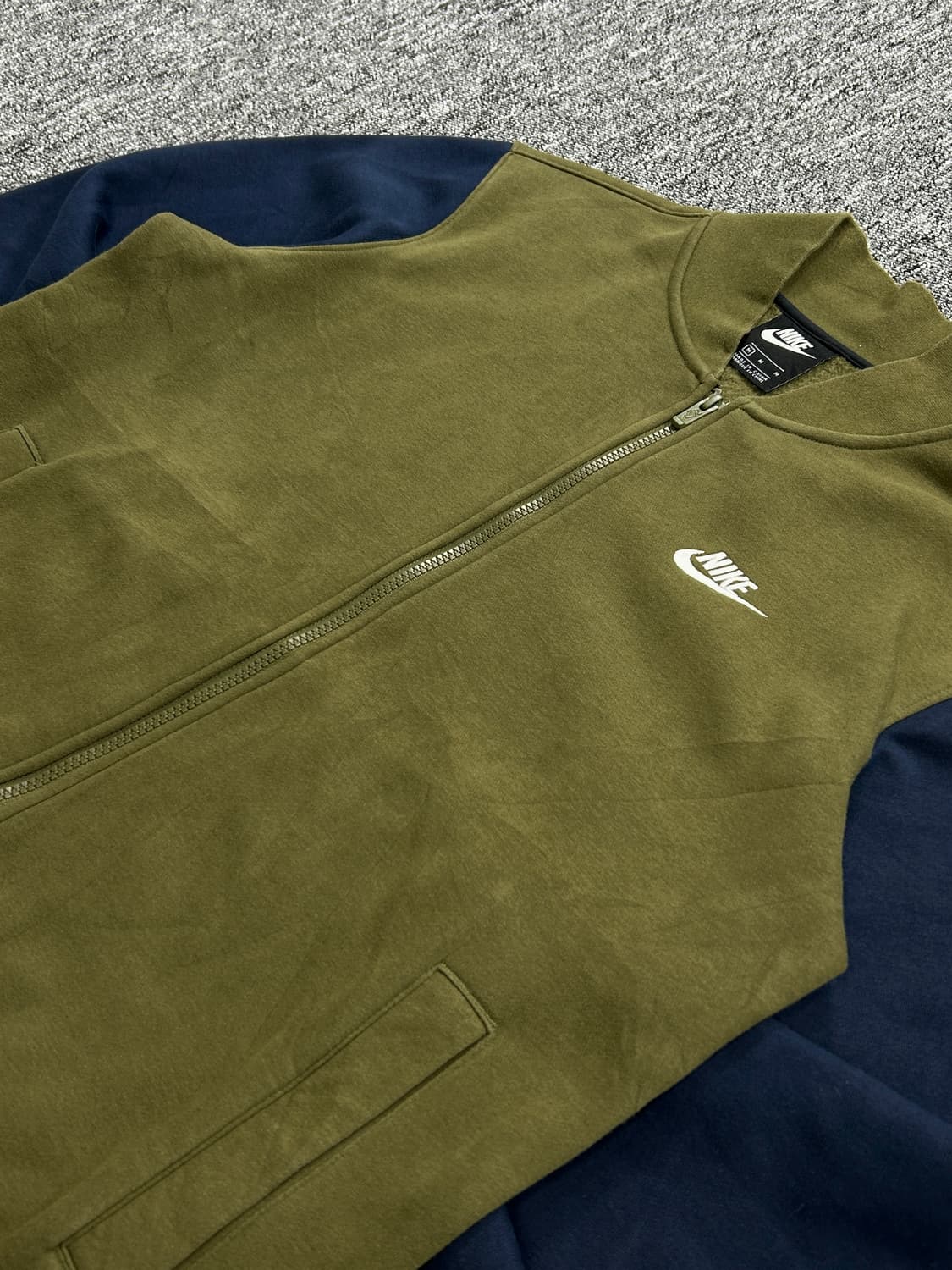 나이키 네이비 카키 배색 자켓 져지 M  상품이미지4