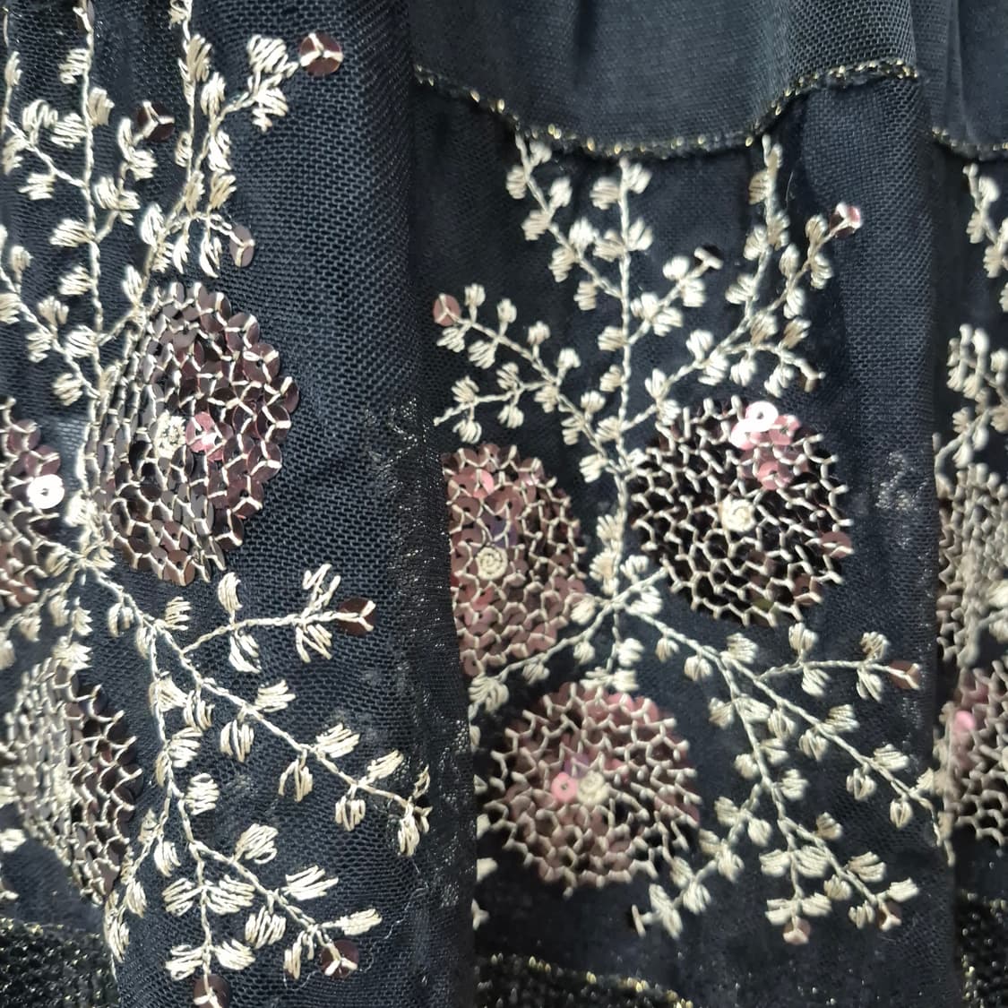 스팽글 자수 샤스커트 상품이미지6