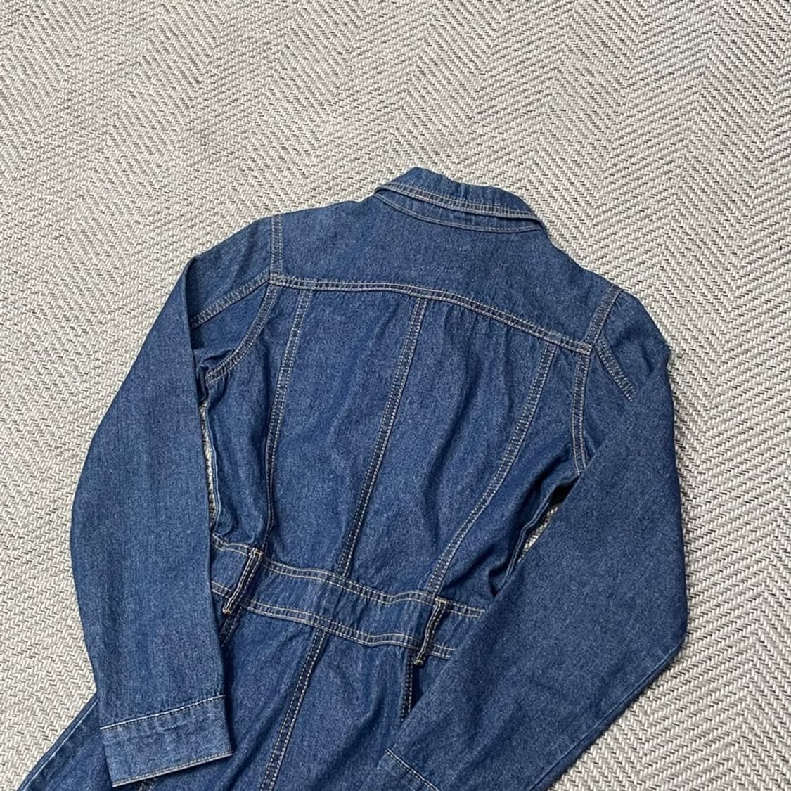 스컬프터 투포켓 데님 원피스 v0095 상품이미지4