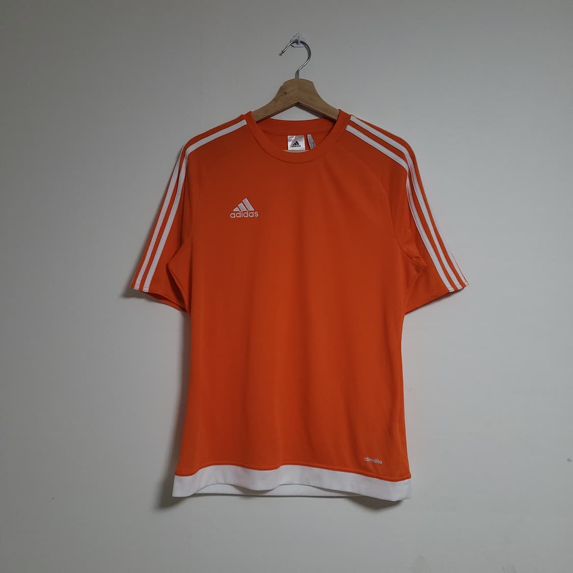 (L) ADIDAS 아디다스 삼선 오렌지 기능성 반팔 티셔츠 상품이미지1