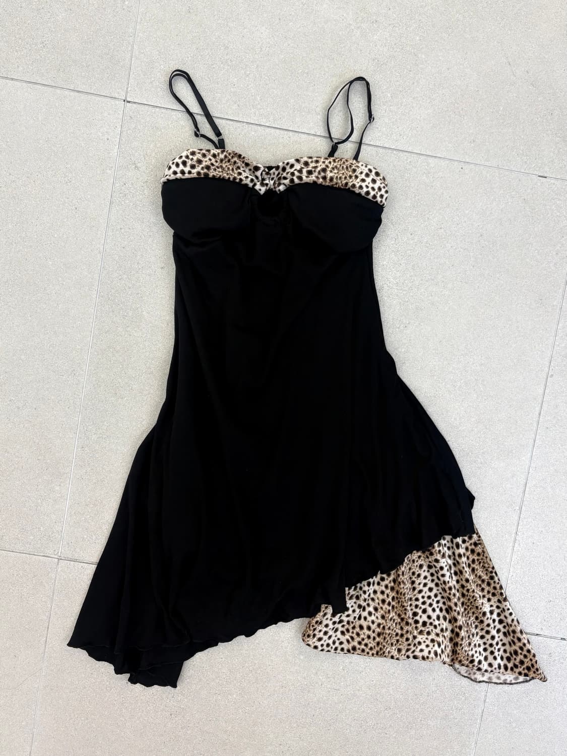 호피 언발 슬리브원피스 상품이미지1