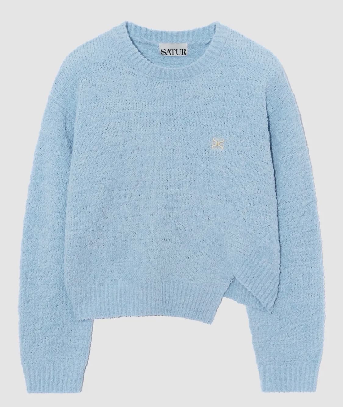 세터 더블린 언발란스 울 블렌드 니트 라이트 블루 M 상품이미지1