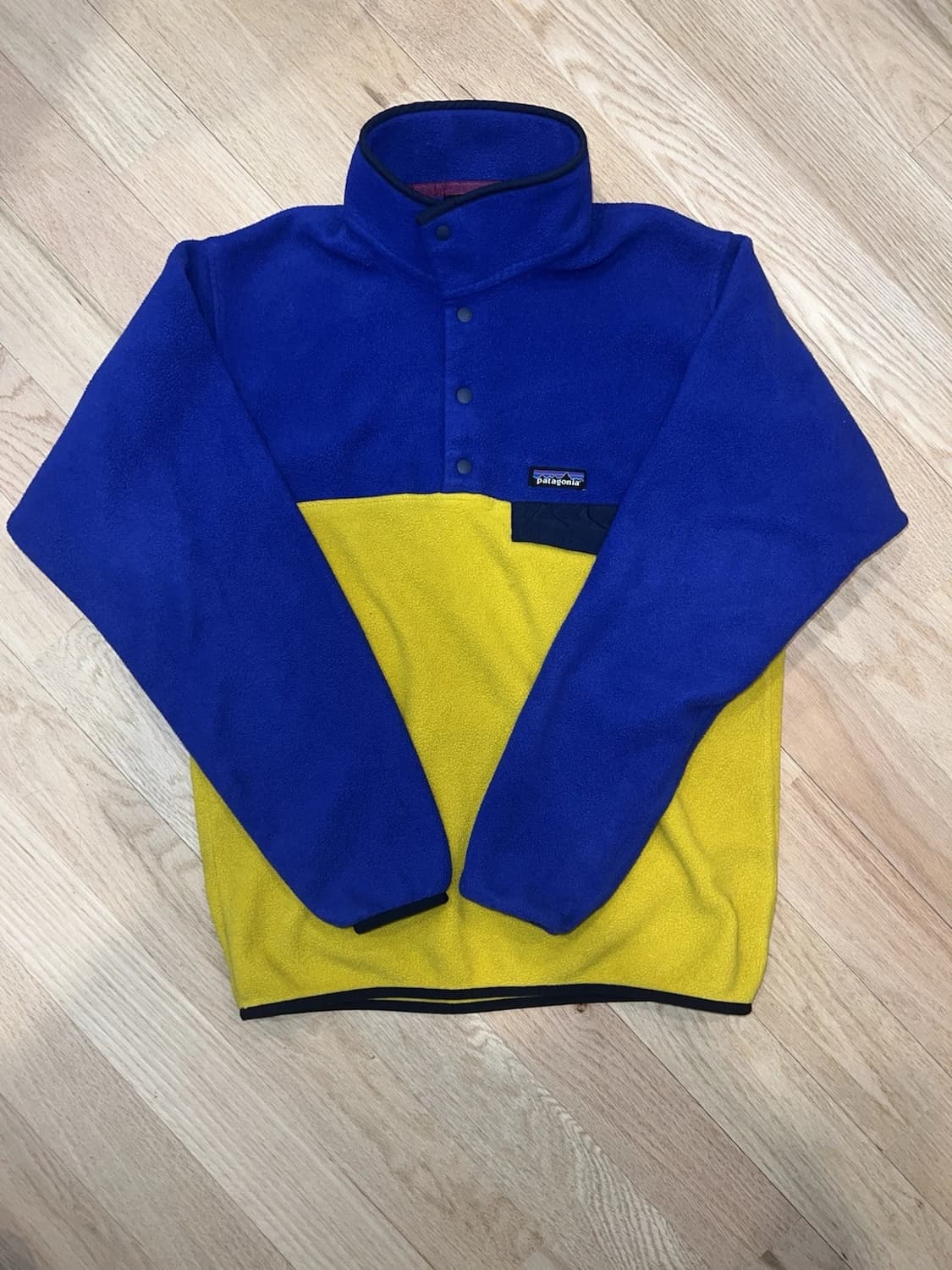 10s 파타고니아 신칠라 스냅-T 블루/옐로우 상품이미지1