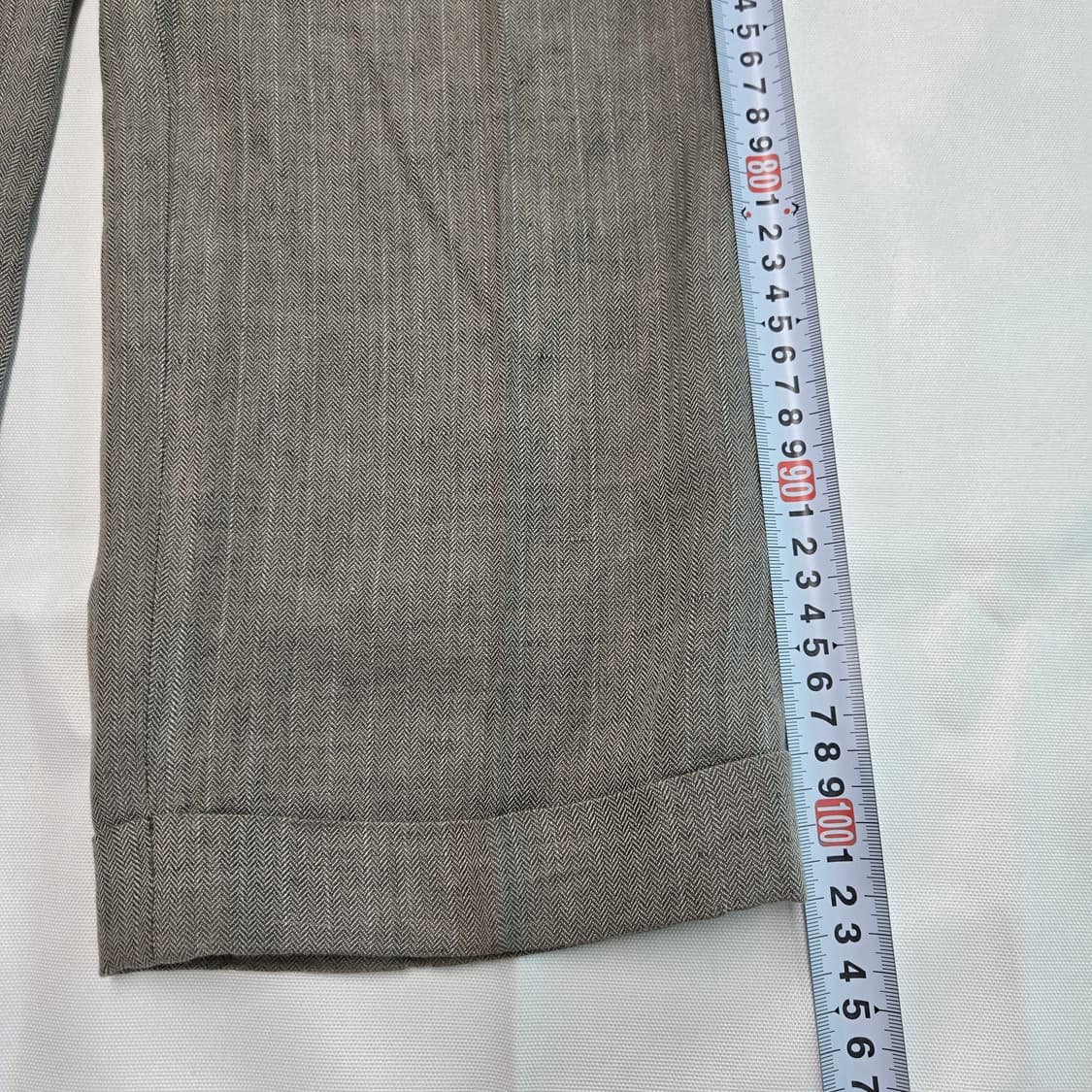 0948 타임 헤링본  마블랜딩  핀턱 슬랙스 바지 상품이미지8