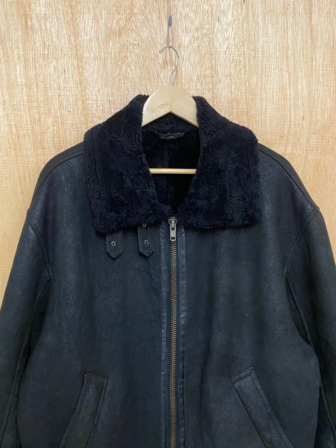 80~90's VTG b-3 shearling jacket 레더 무스탕 상품이미지3