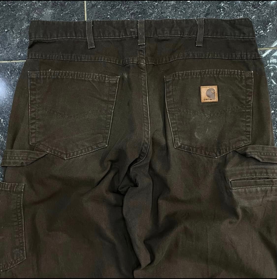 칼하트 OG 카펜터 다크브라운 와이드 워크팬츠 상품이미지4