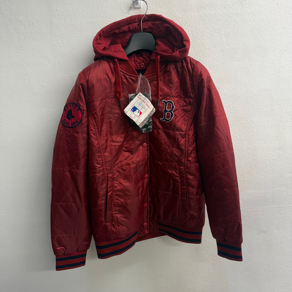 (새상품) MLB 보스턴 레드삭스 후드 패딩 점퍼 (85) 상품이미지1