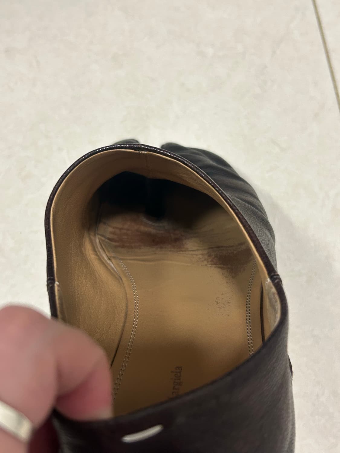 마르지엘라 타비 로퍼 브라운 상품이미지6