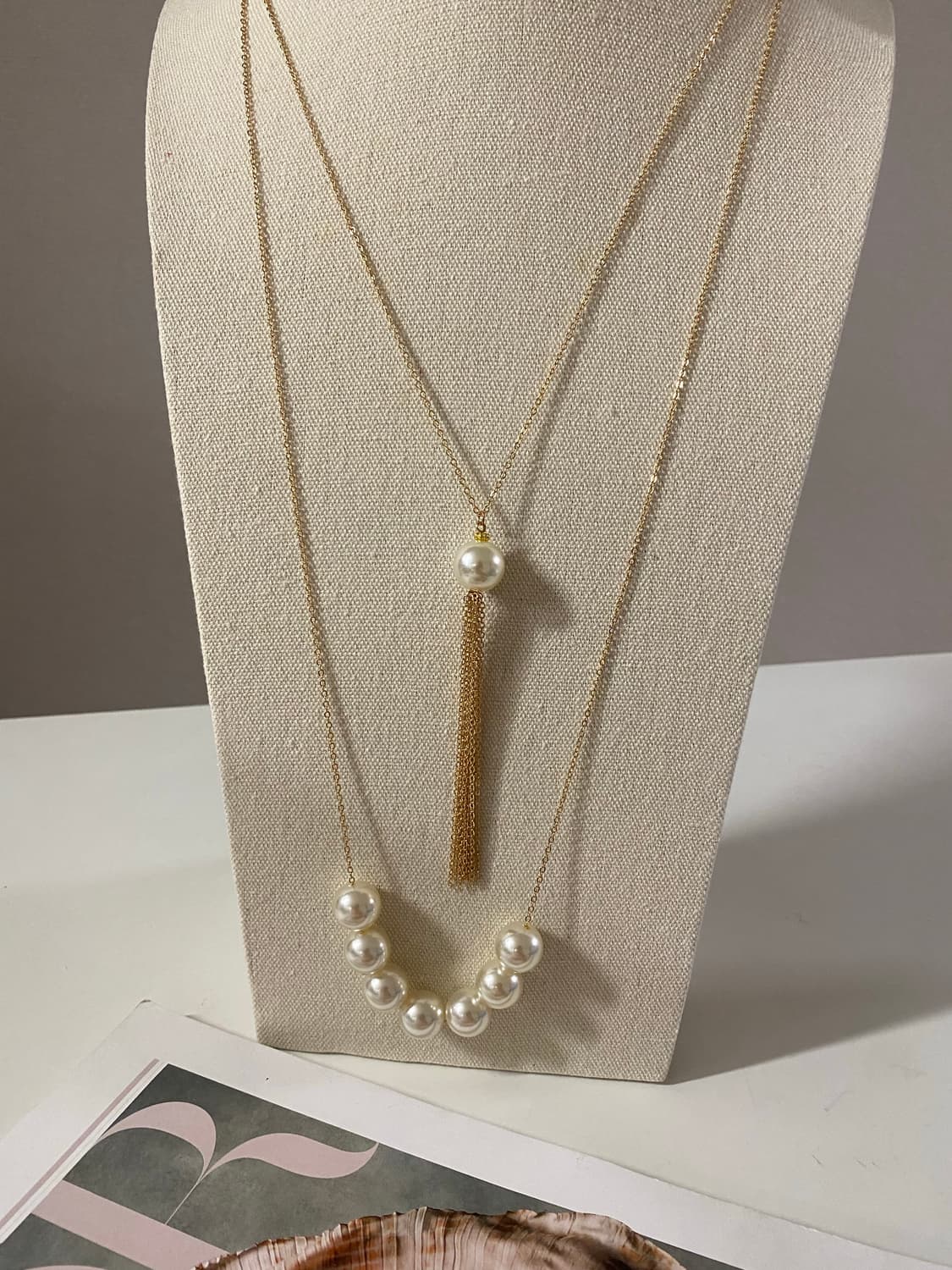 골드 체인 진주 목걸이 상품이미지2