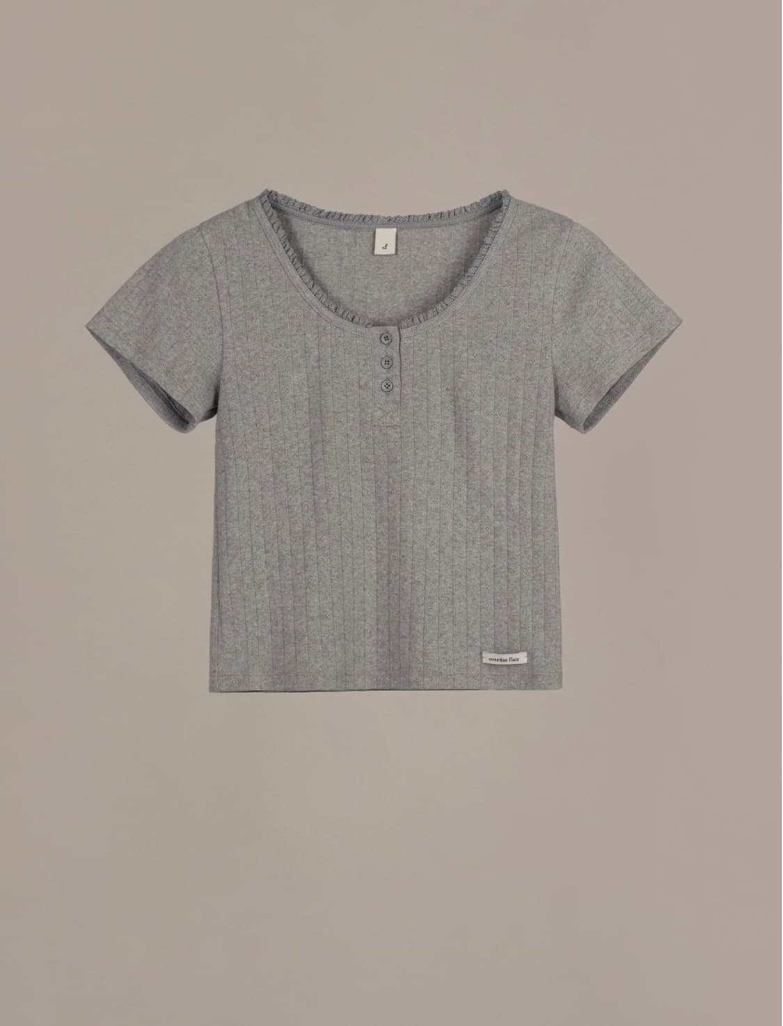 오버듀플레어 BUTTON EYELET T-SHIRT 상품이미지3