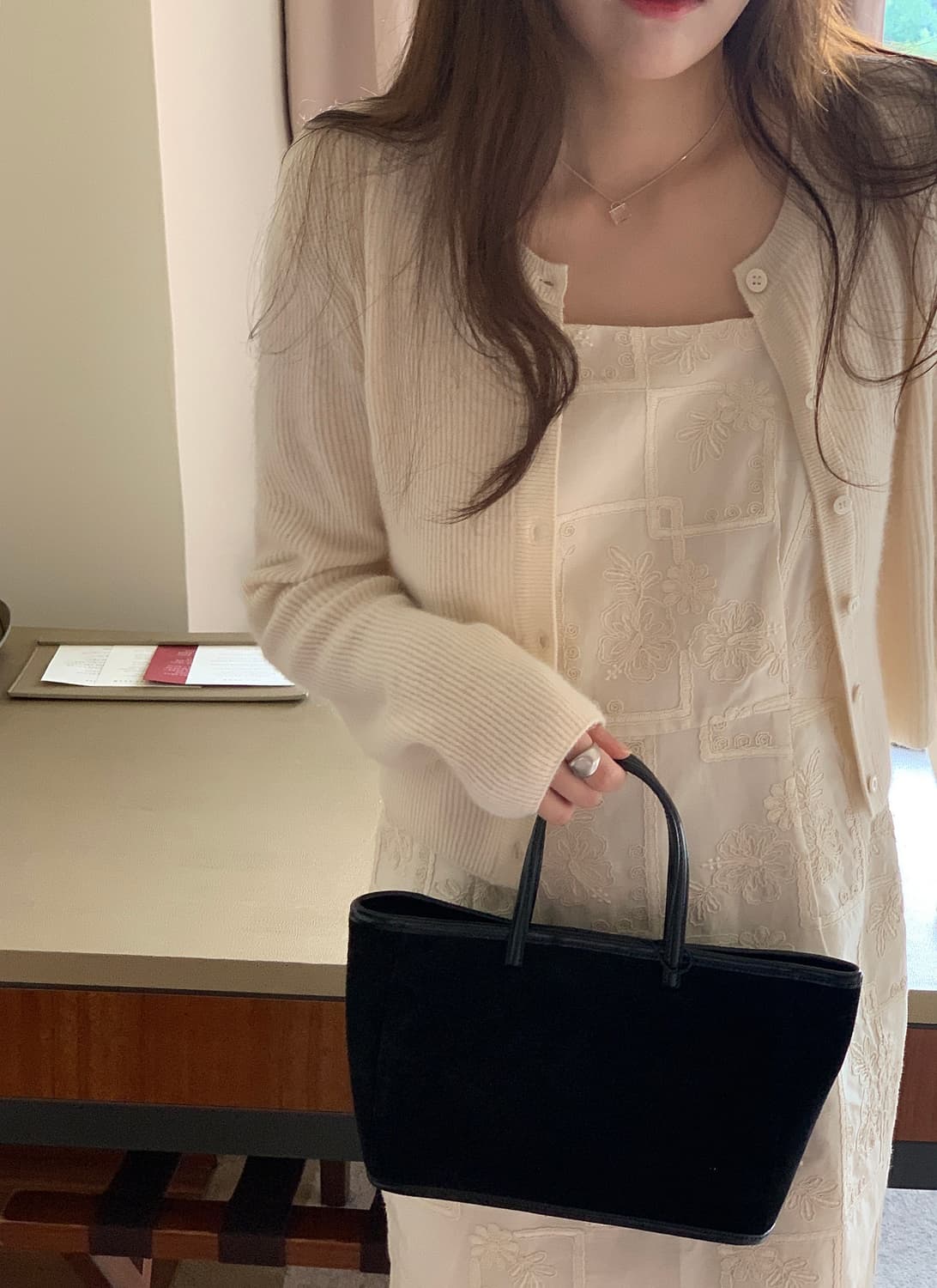 미엘miel 앤유가디건 크림 상품이미지2