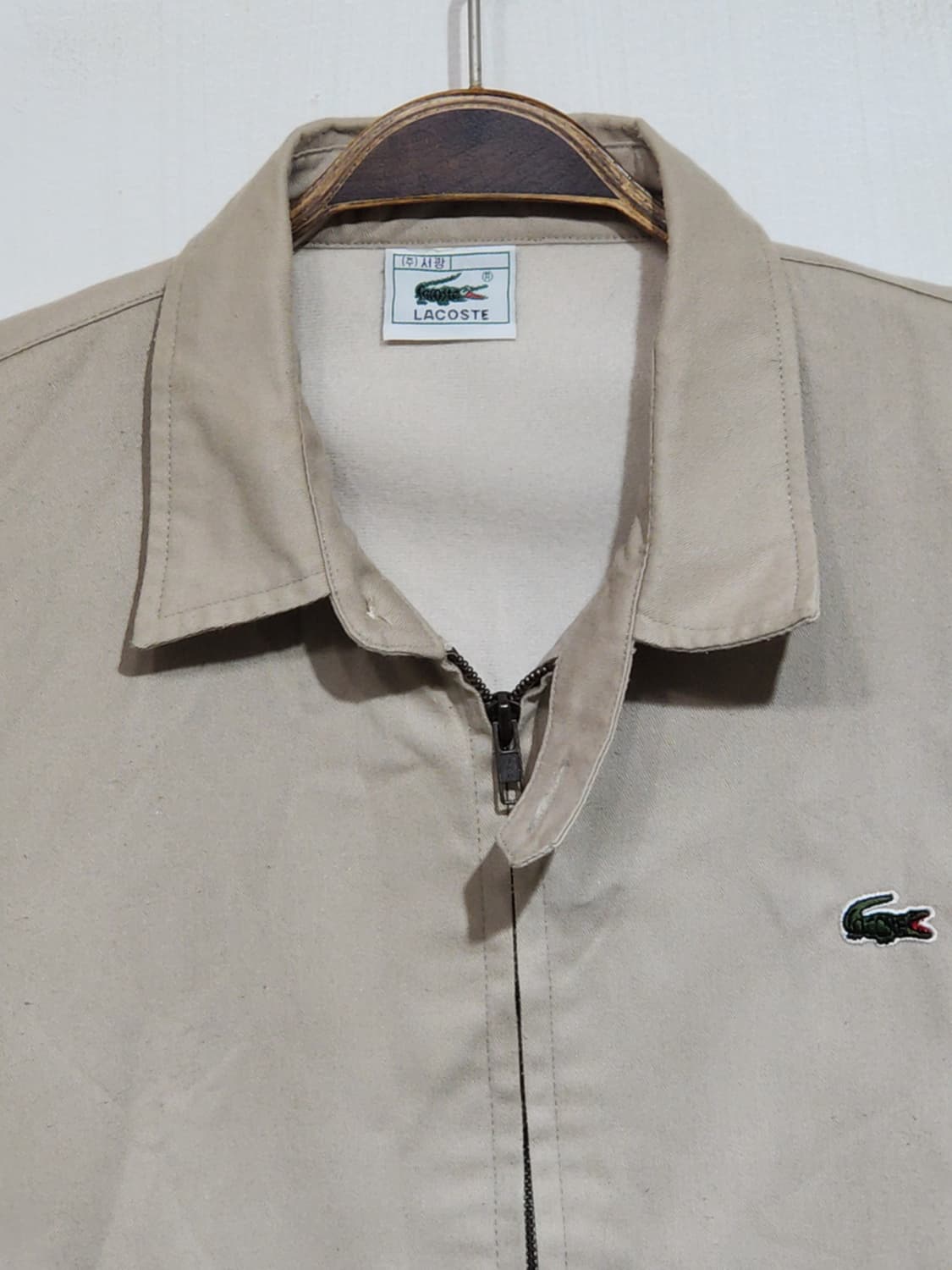 (L) 라코스테 블루종 점퍼 베이지 로고 자켓 캐주얼  상품이미지2
