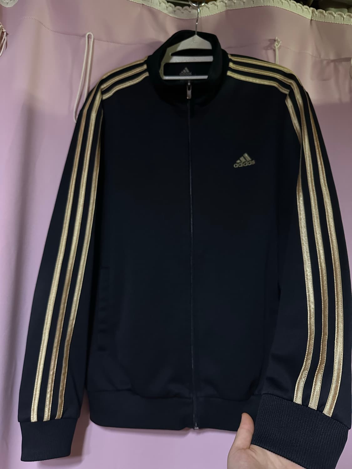 아디다스져지 아디다스 삼선 트랙탑 검골 아디다스 블랙 골드 집업 올드스쿨 상품이미지4