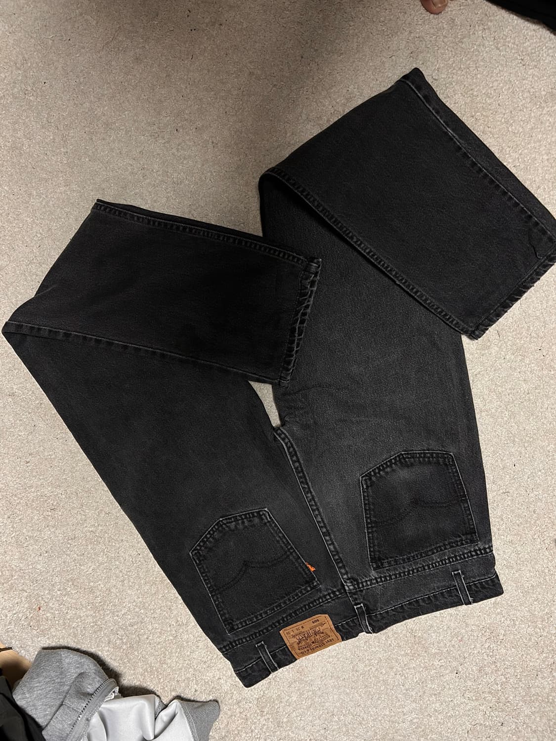 90s미제usa리바이스505 흑청 오렌지탭36/36 상품이미지2