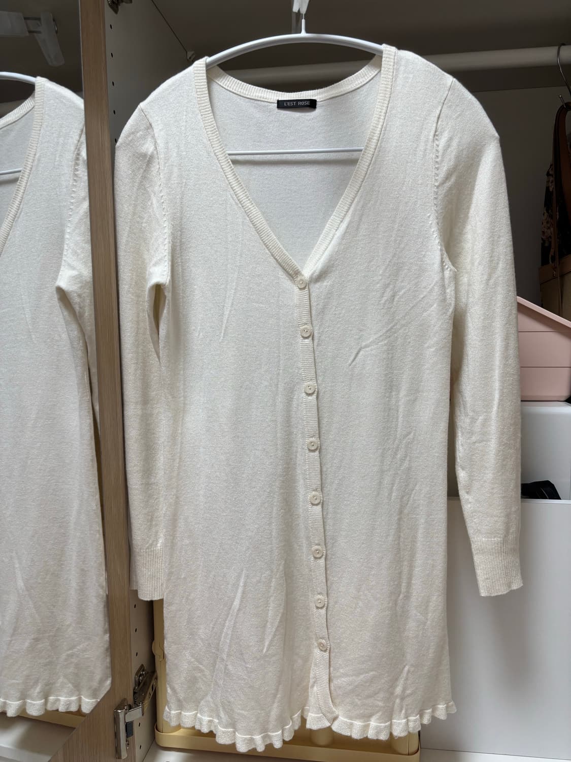 레스트로즈 lestrose 아이보리 롱 레이스 가디건 갸루 모리걸 일브 상품이미지1