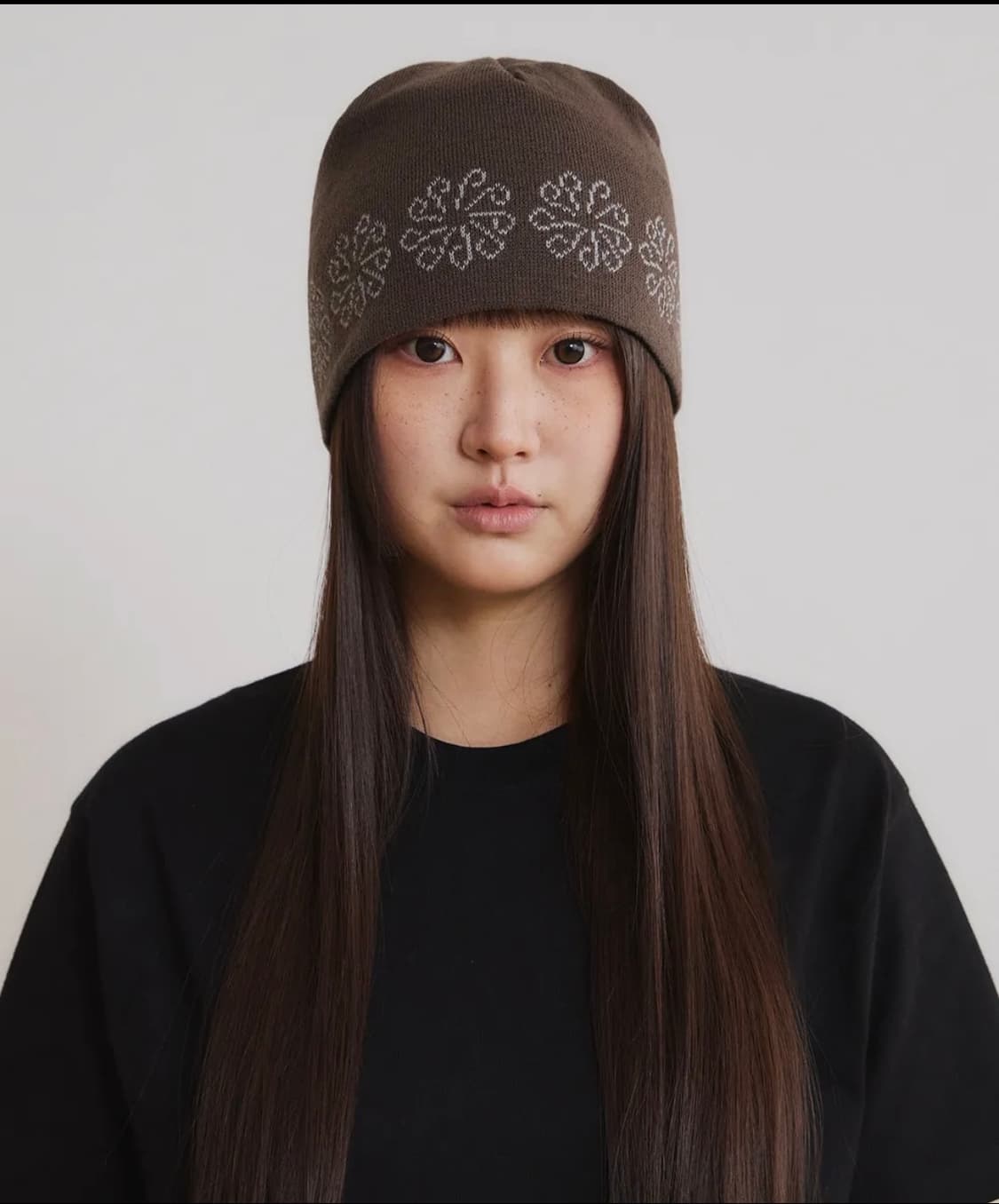 9999 아카이브 Linking Flower Jacquard Beanie 상품이미지3