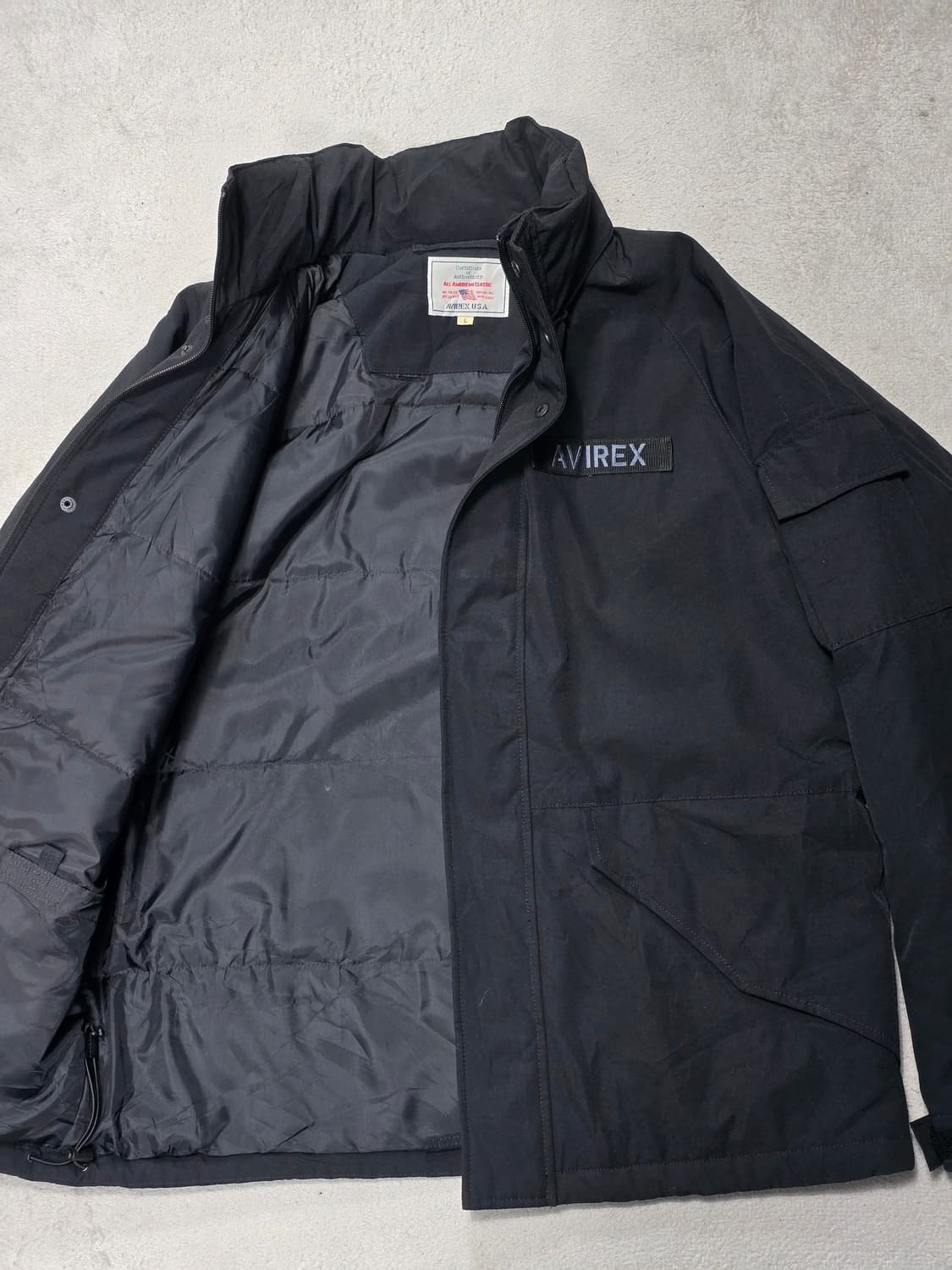 Avirex 아비렉스 블랙 다운 패딩 L 상품이미지3