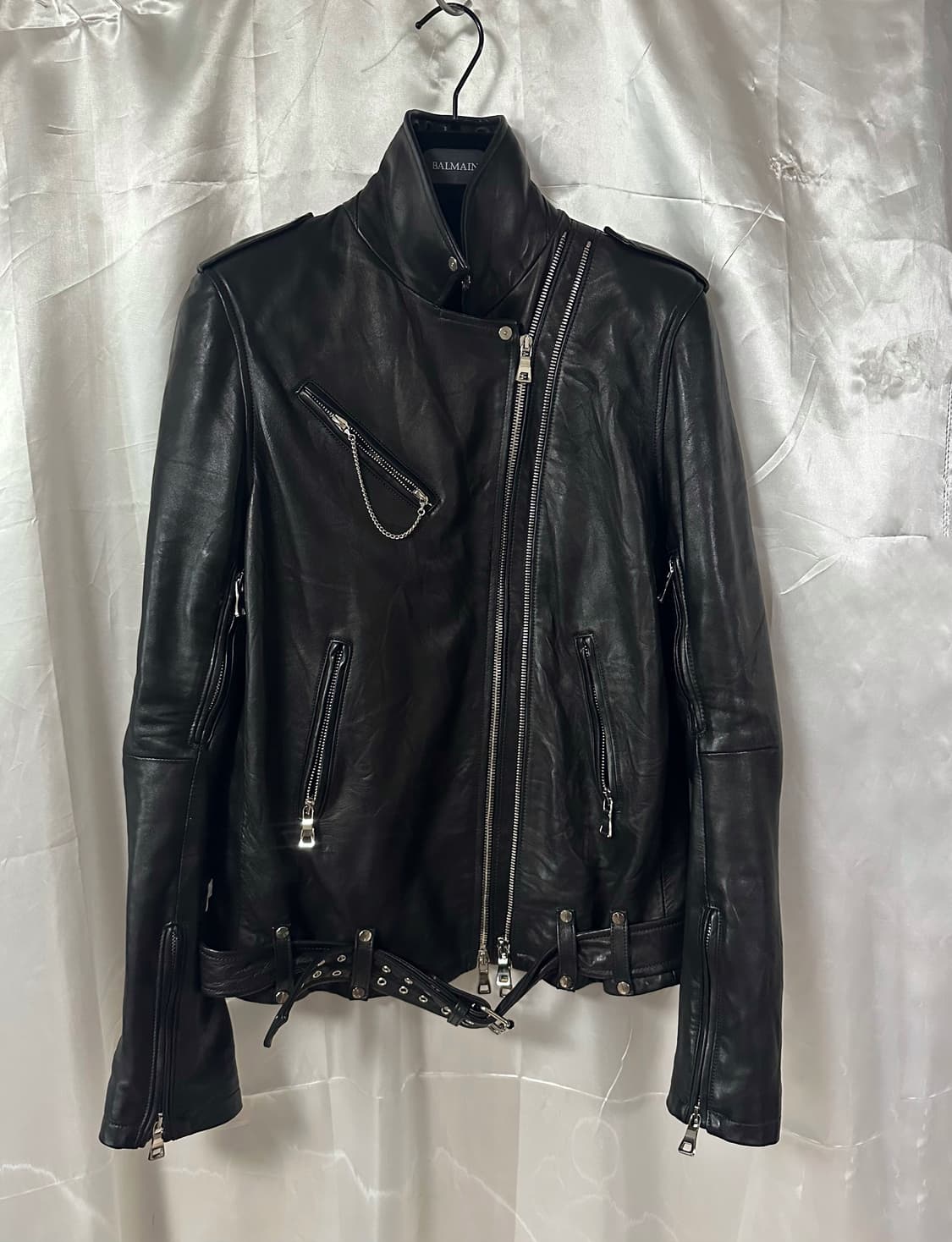 발망 SS11 레더 바이커 자켓 블랙 상품이미지3