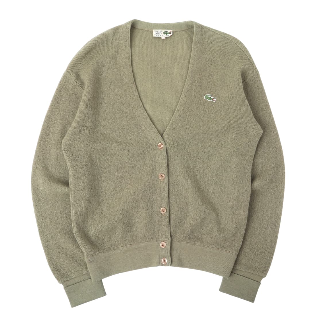 라코스테 카키 울 가디건 상품이미지1