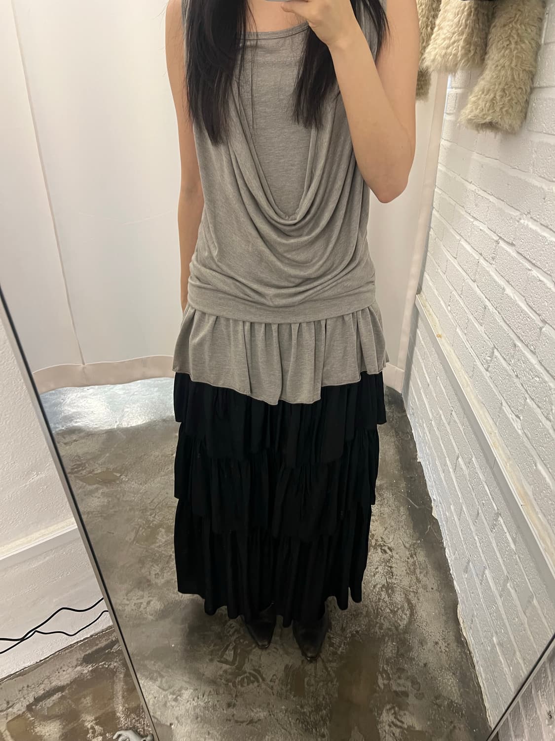 빈티지 슬리브리스+스커트 상품이미지1