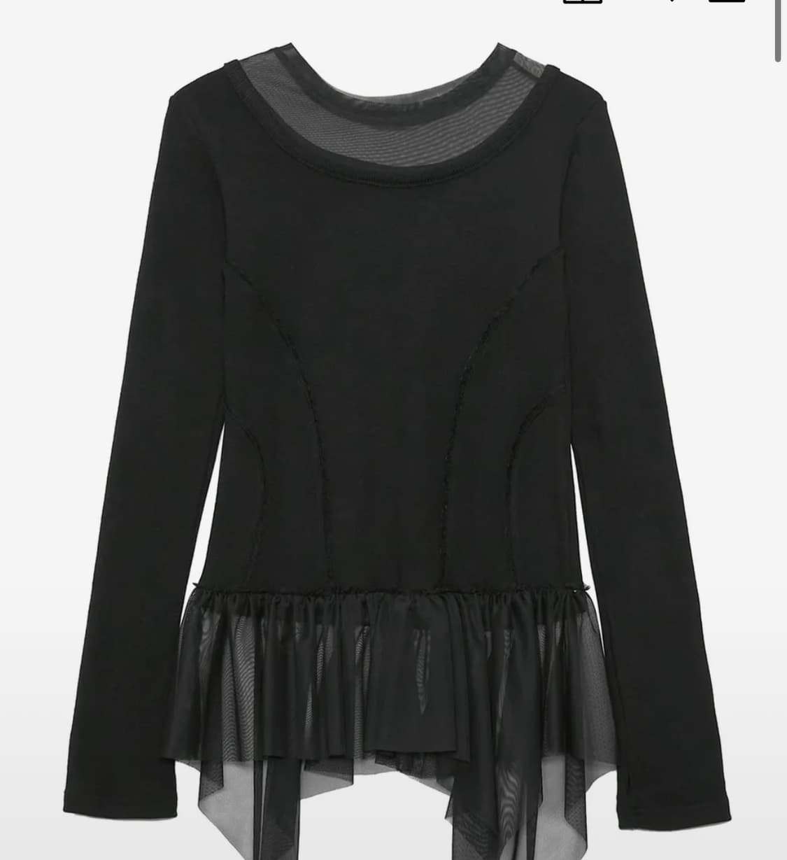 Layered Lace Frill Long Sleeve 플레어업 상품이미지1