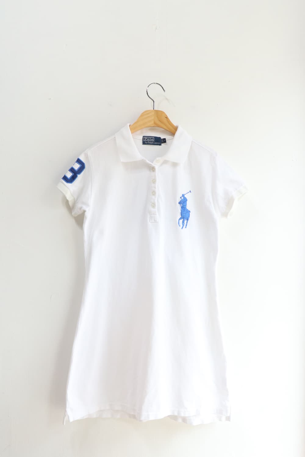 폴로 화이트코튼 미디원피스 M사이즈 상품이미지1