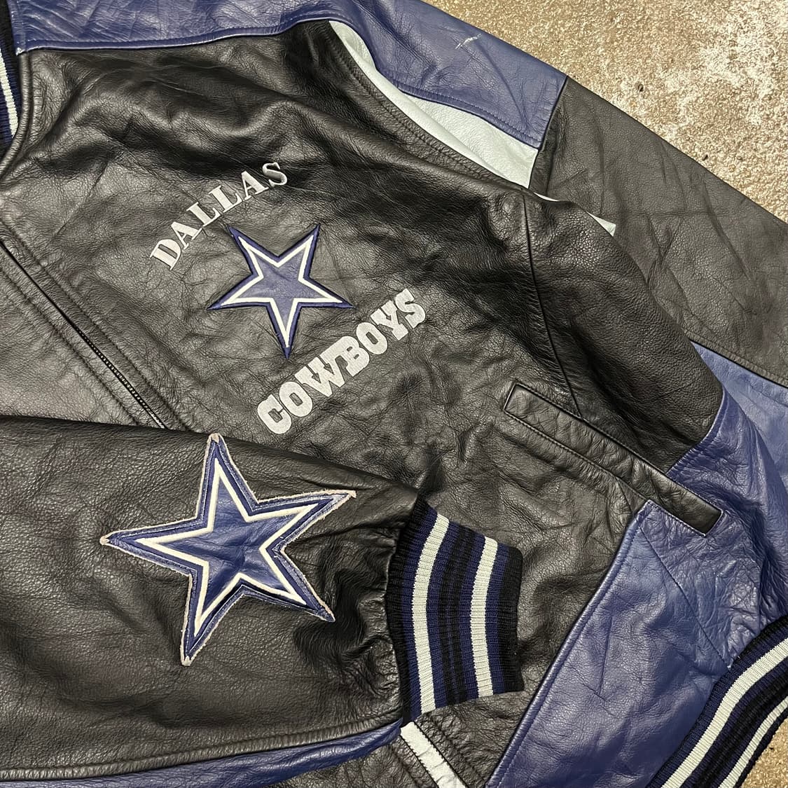 90s NFL 댈러스 카우보이 가죽 바시티 (110) 상품이미지2