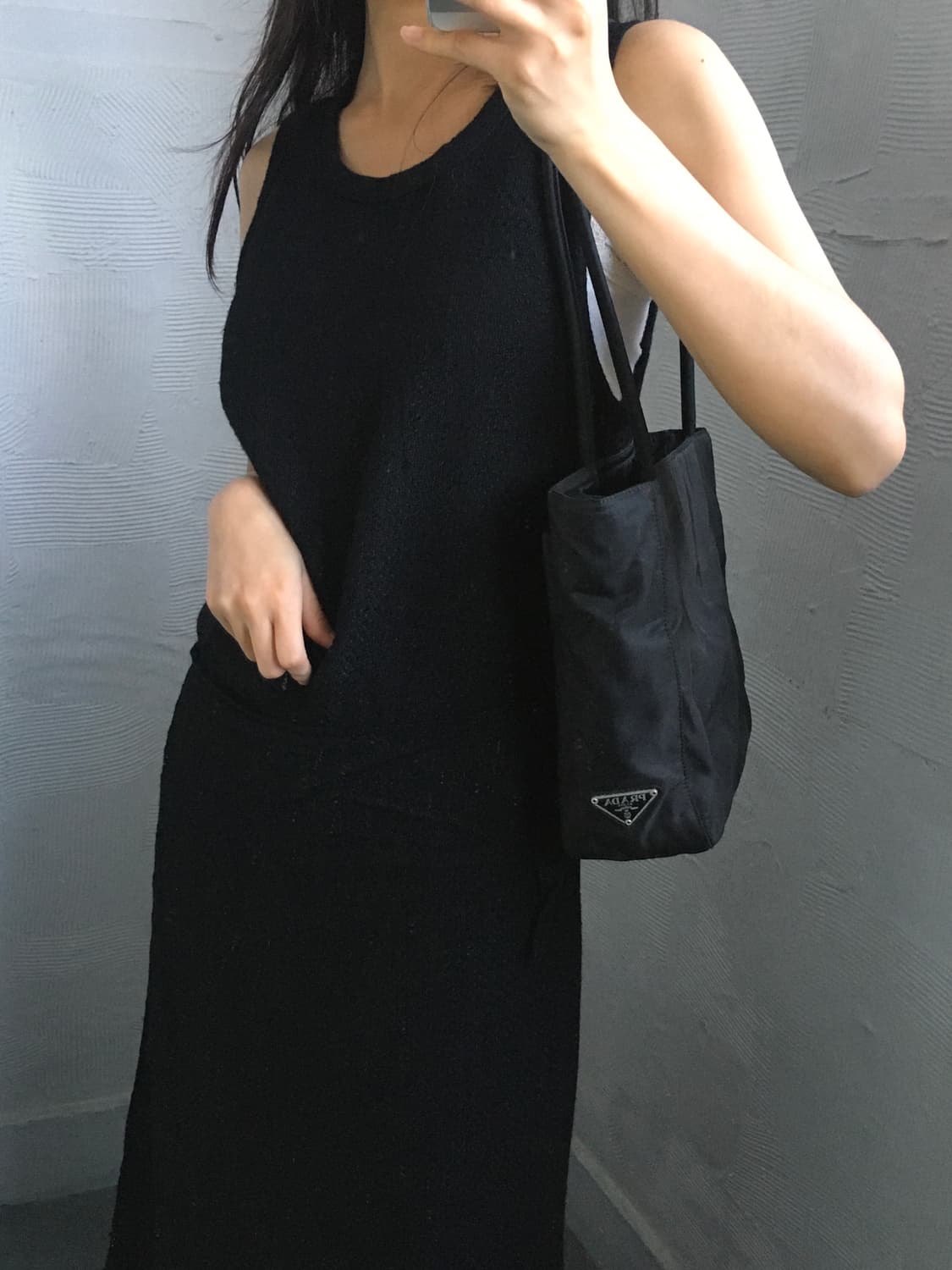 CDG 꼼데가르송 블랙 민소매 롱 원피스 상품이미지2