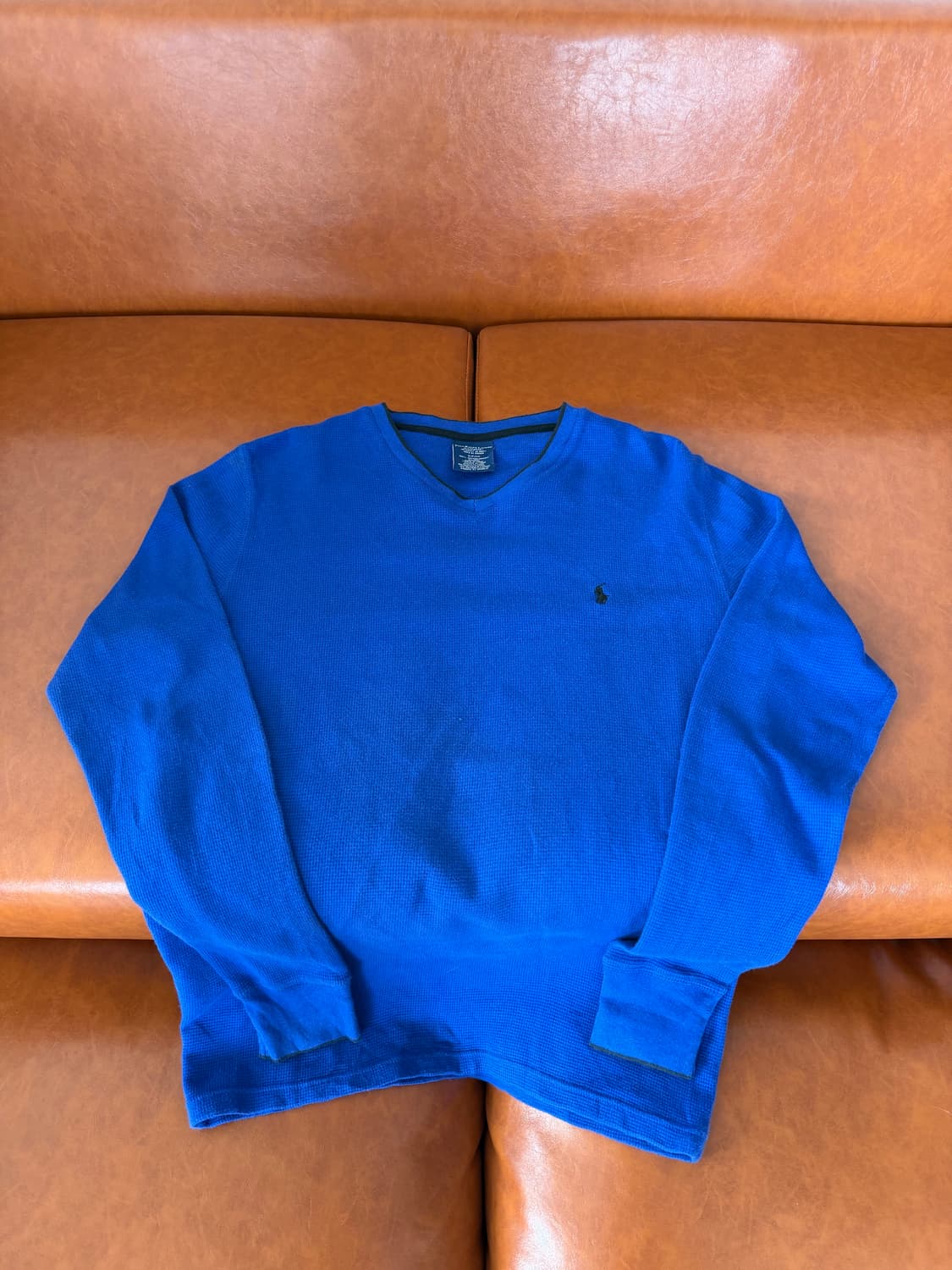 폴로 와플 롱슬리브 블루 상품이미지8