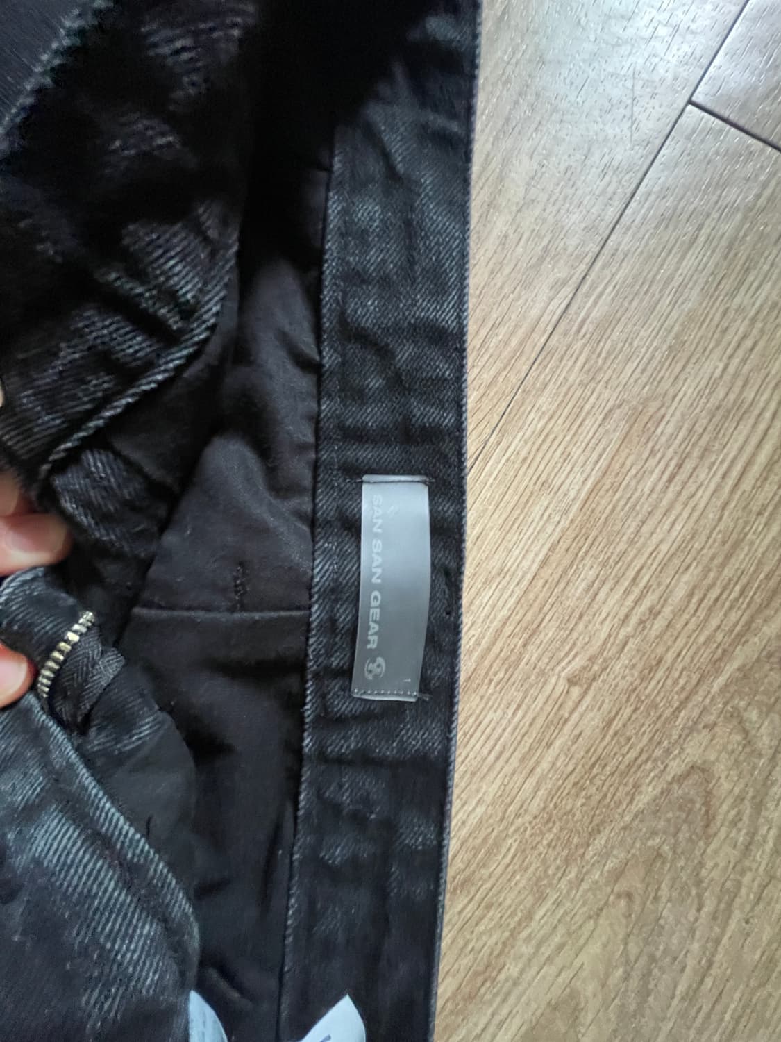 (1)산산기어 코튼 웨이브 팬츠 블랙 상품이미지2